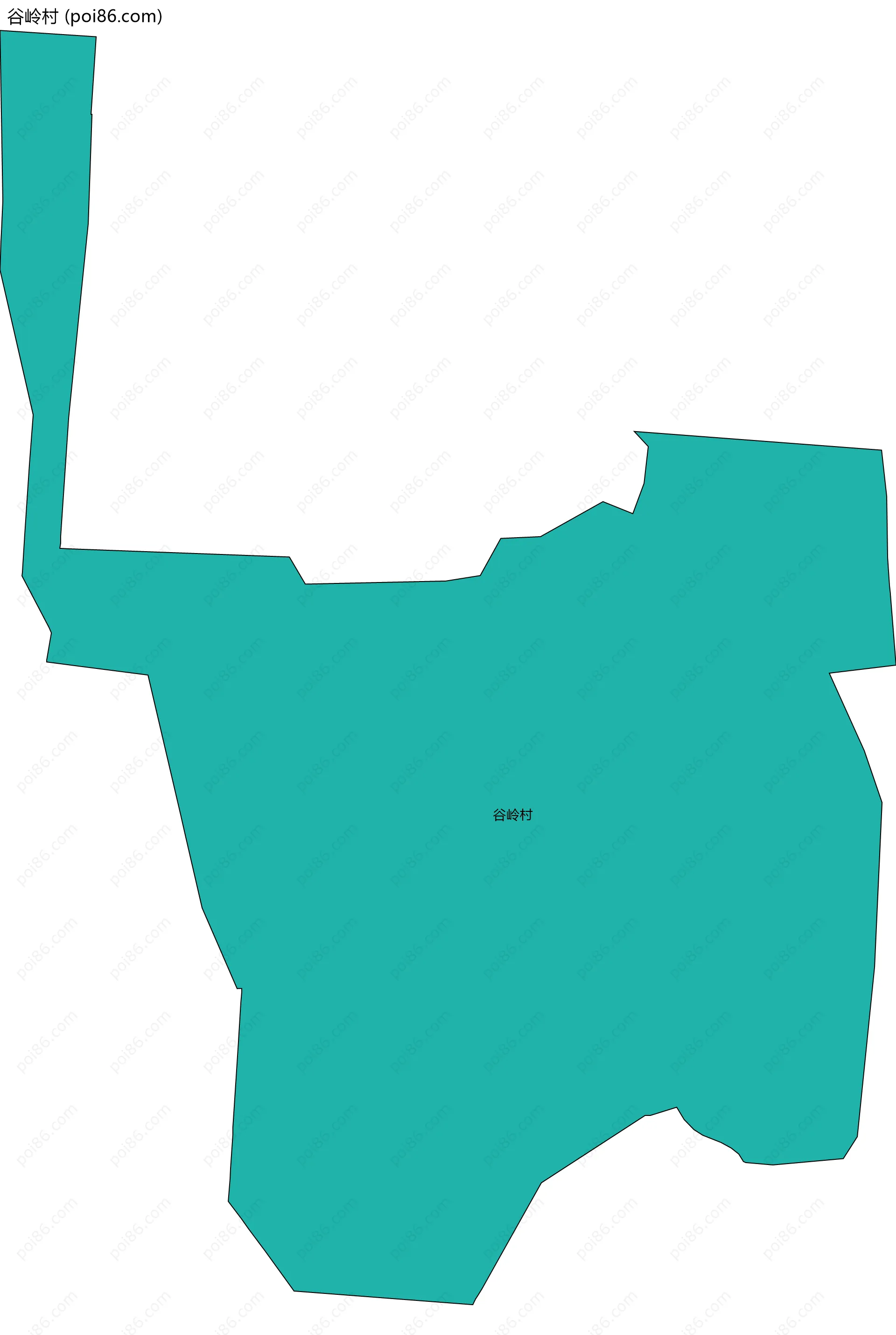 谷岭村边界地图