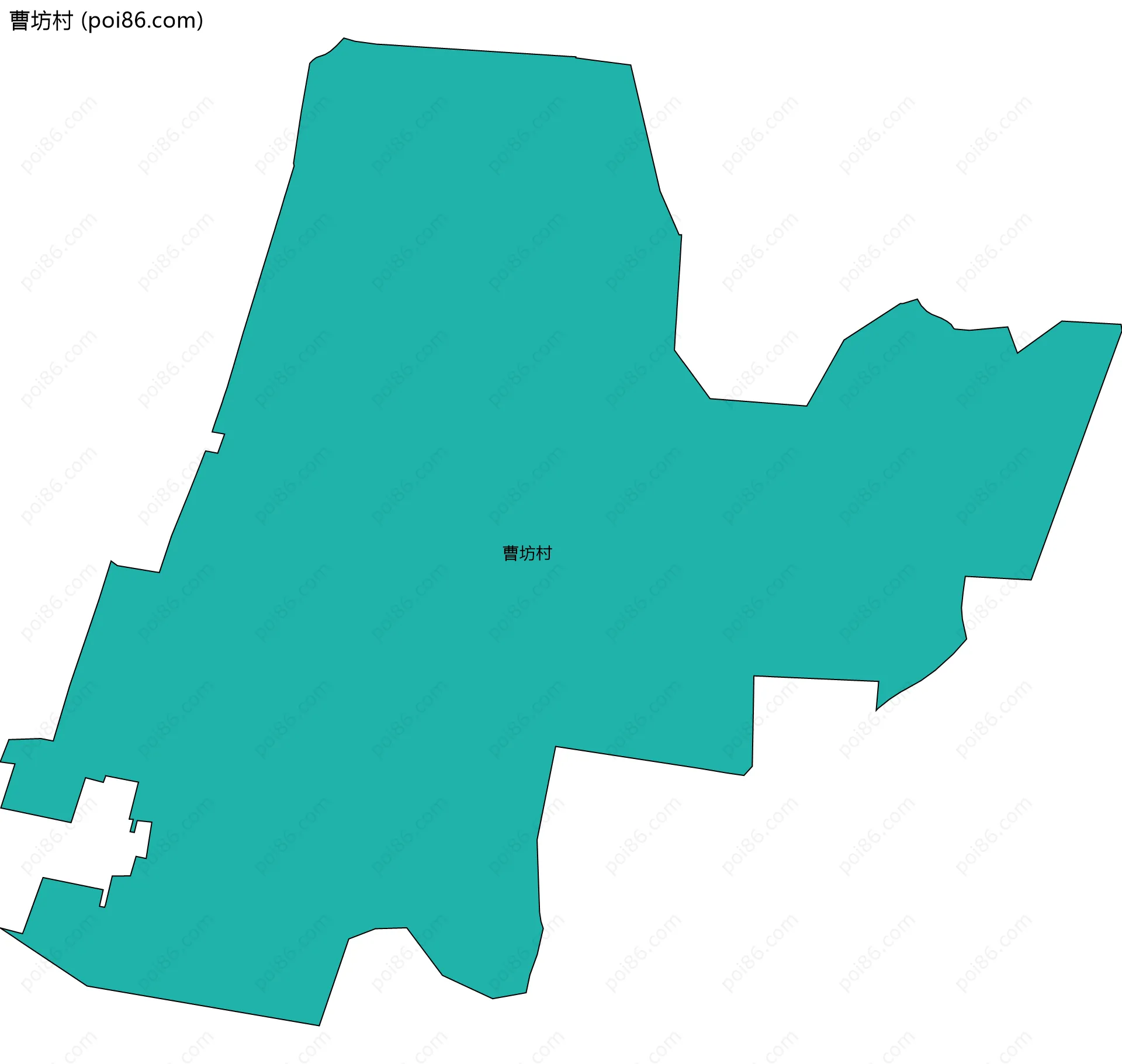 曹坊村边界地图