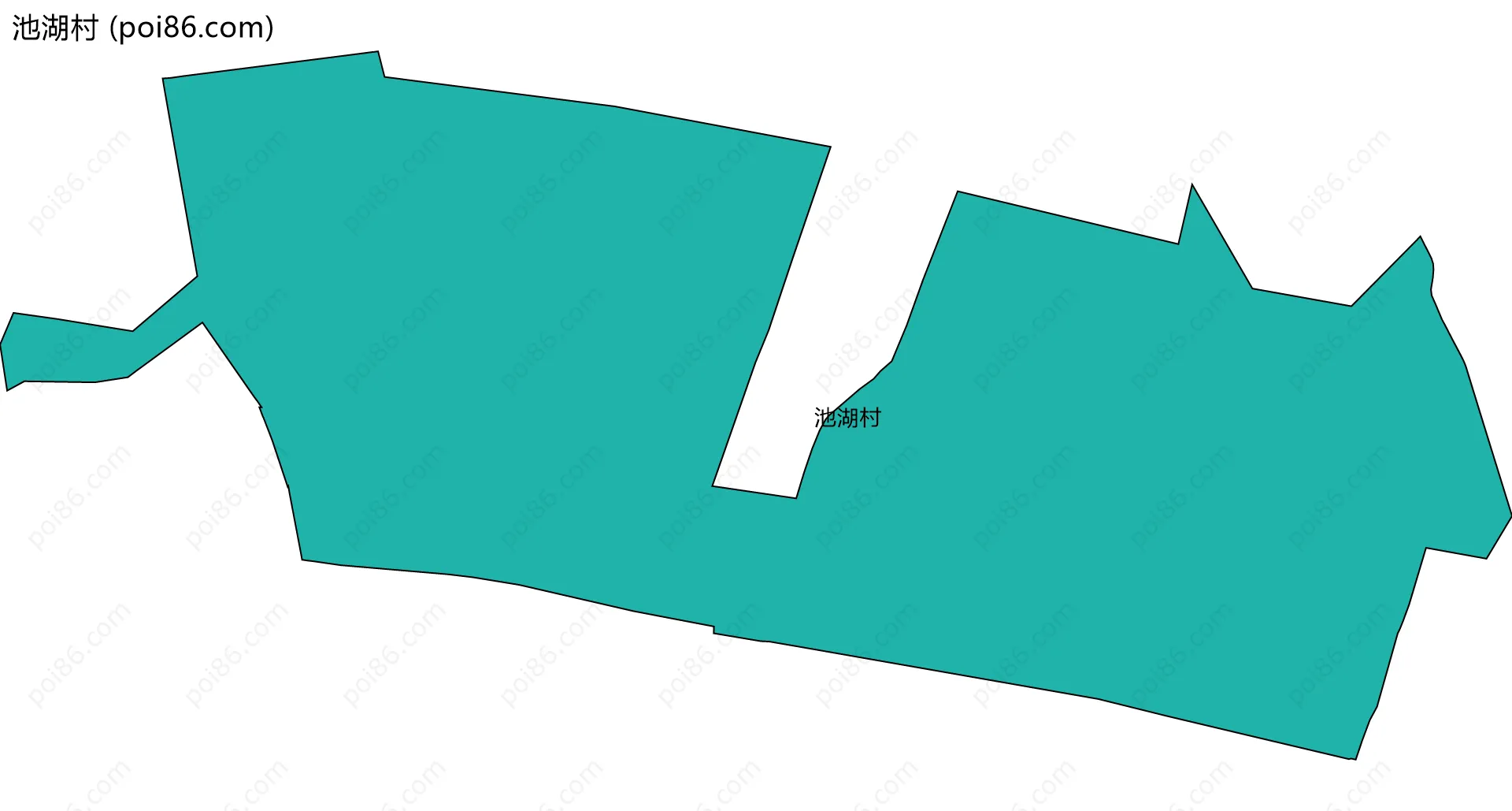 池湖村边界地图