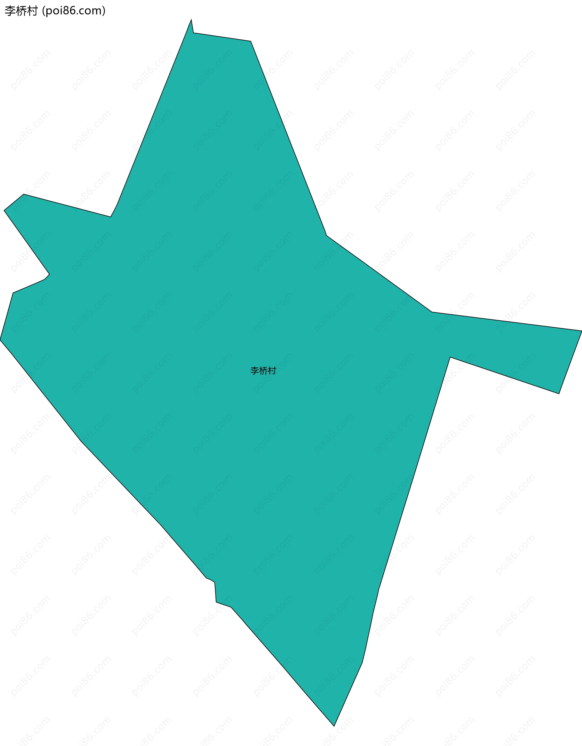 李桥村边界地图