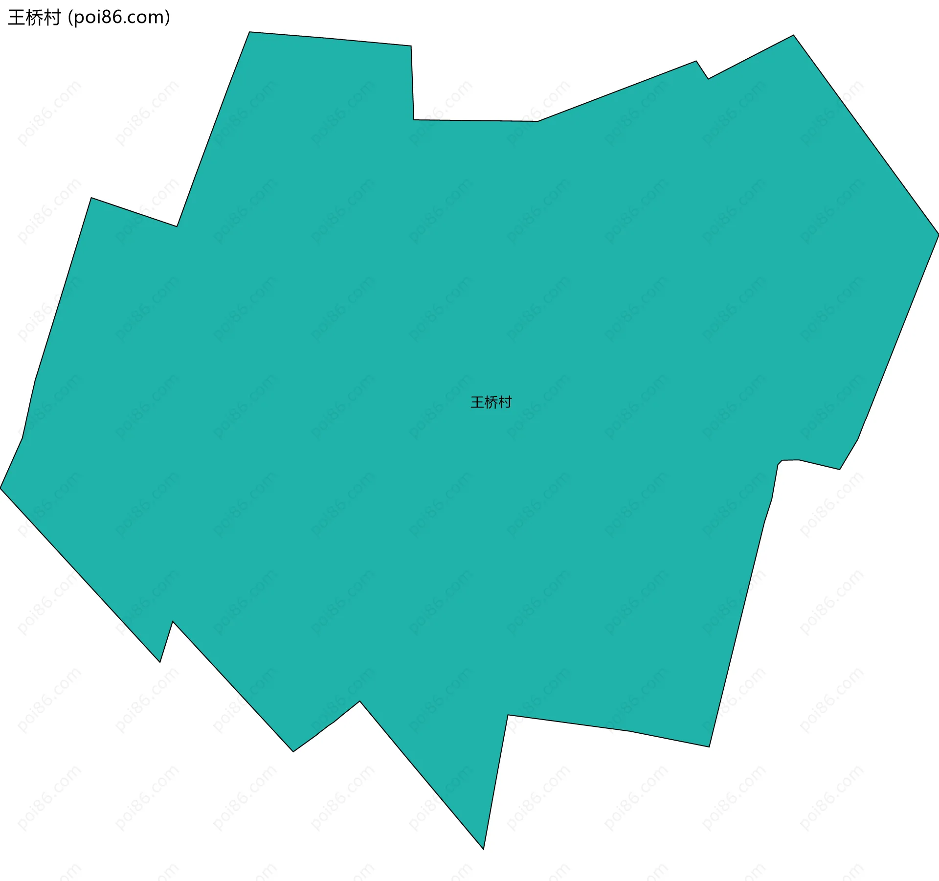 王桥村边界地图