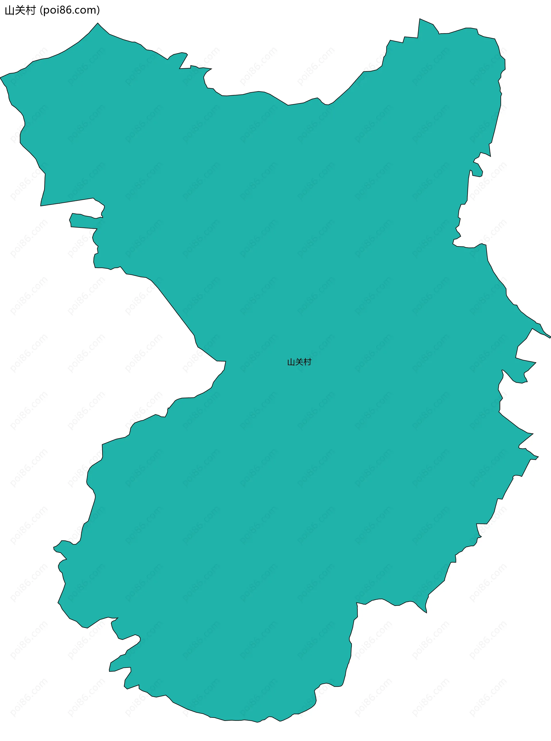 山关村边界地图