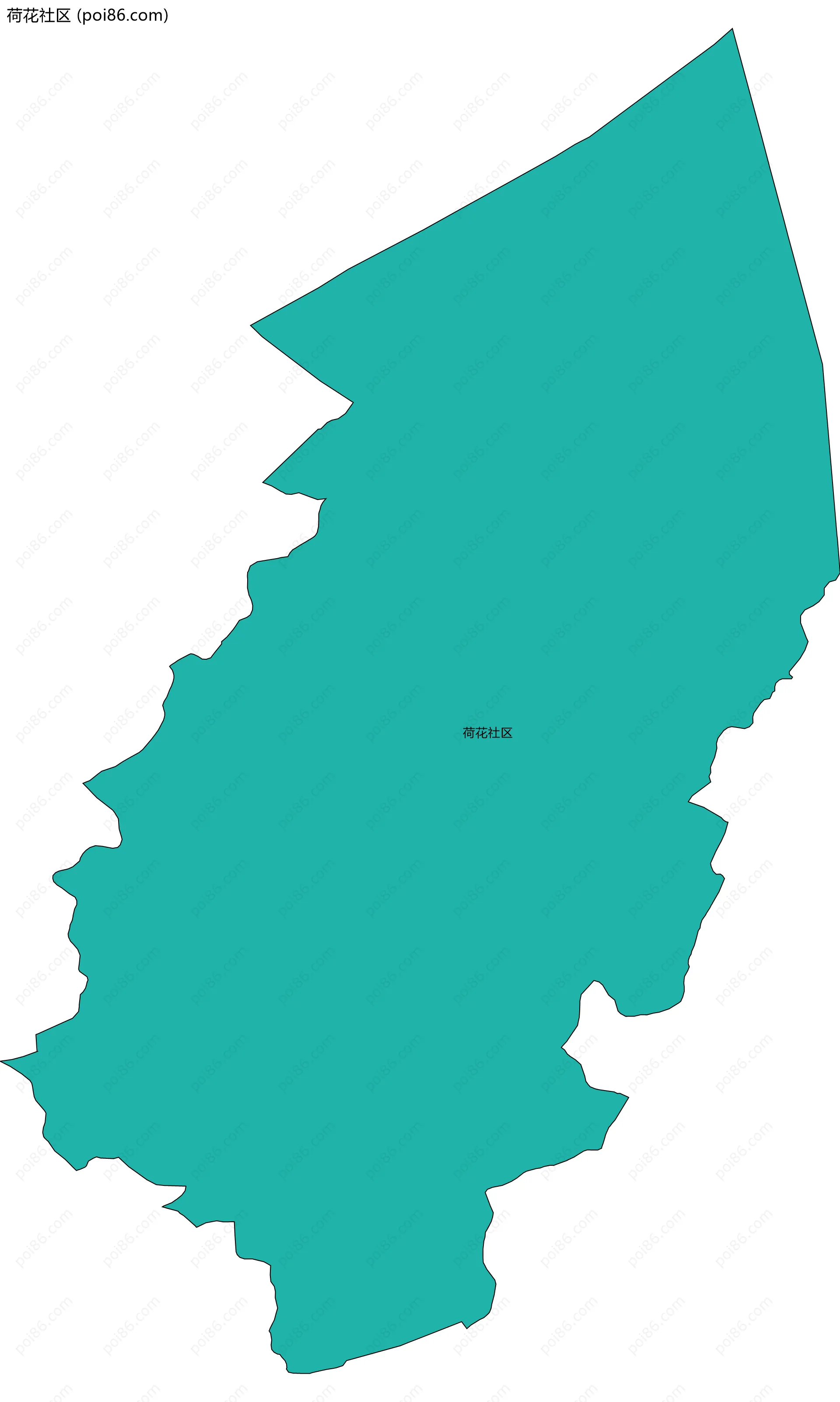 荷花社区边界地图