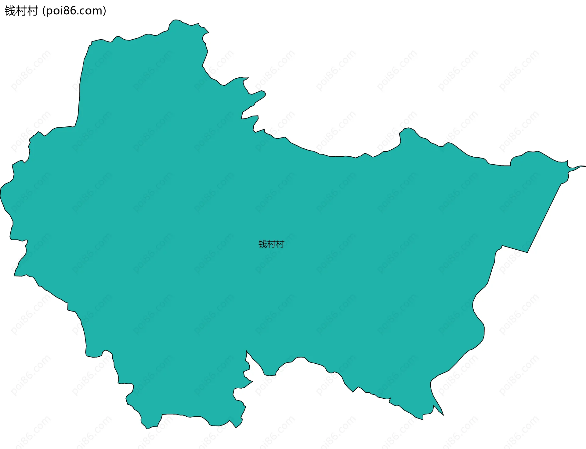 钱村村边界地图