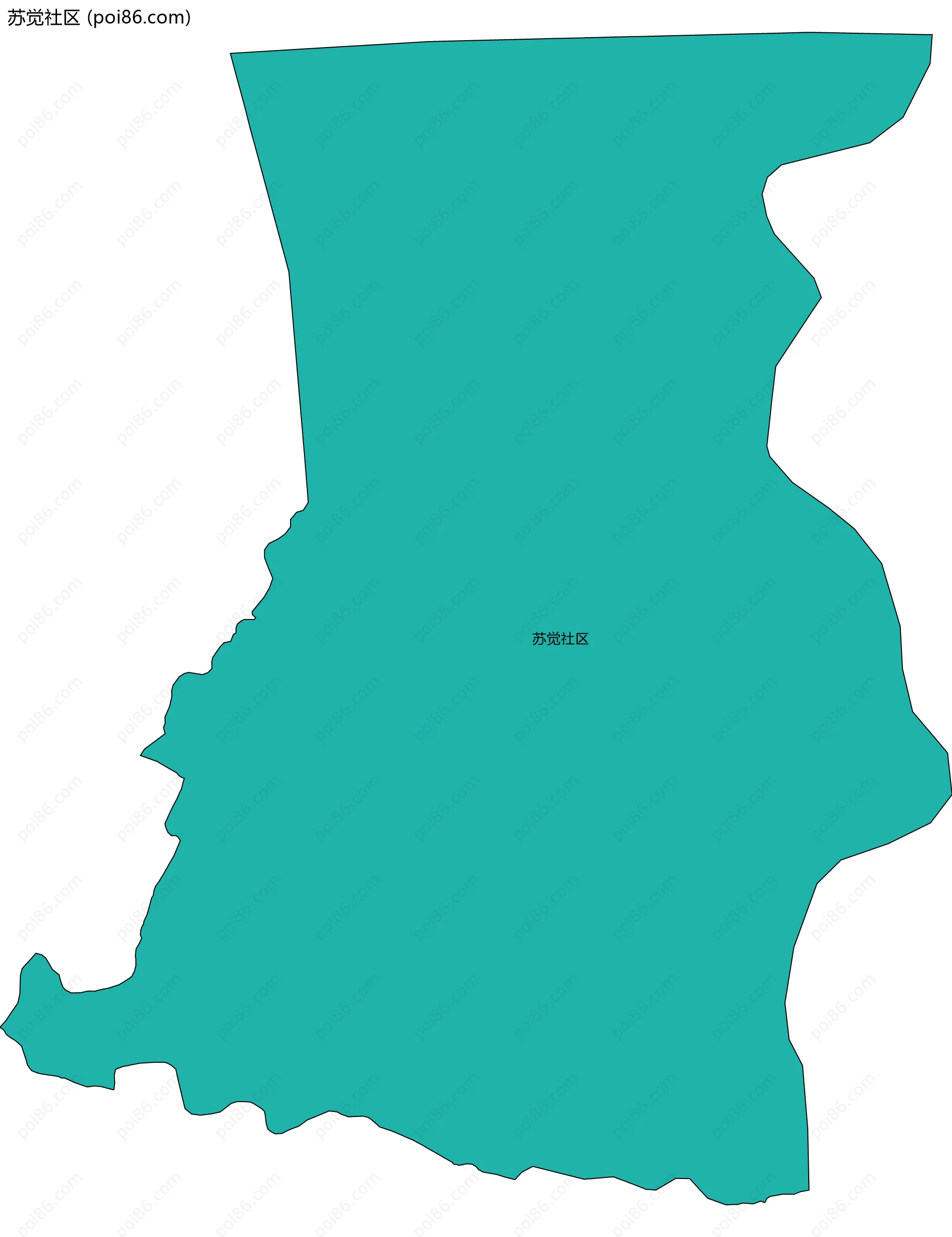 苏觉社区边界地图