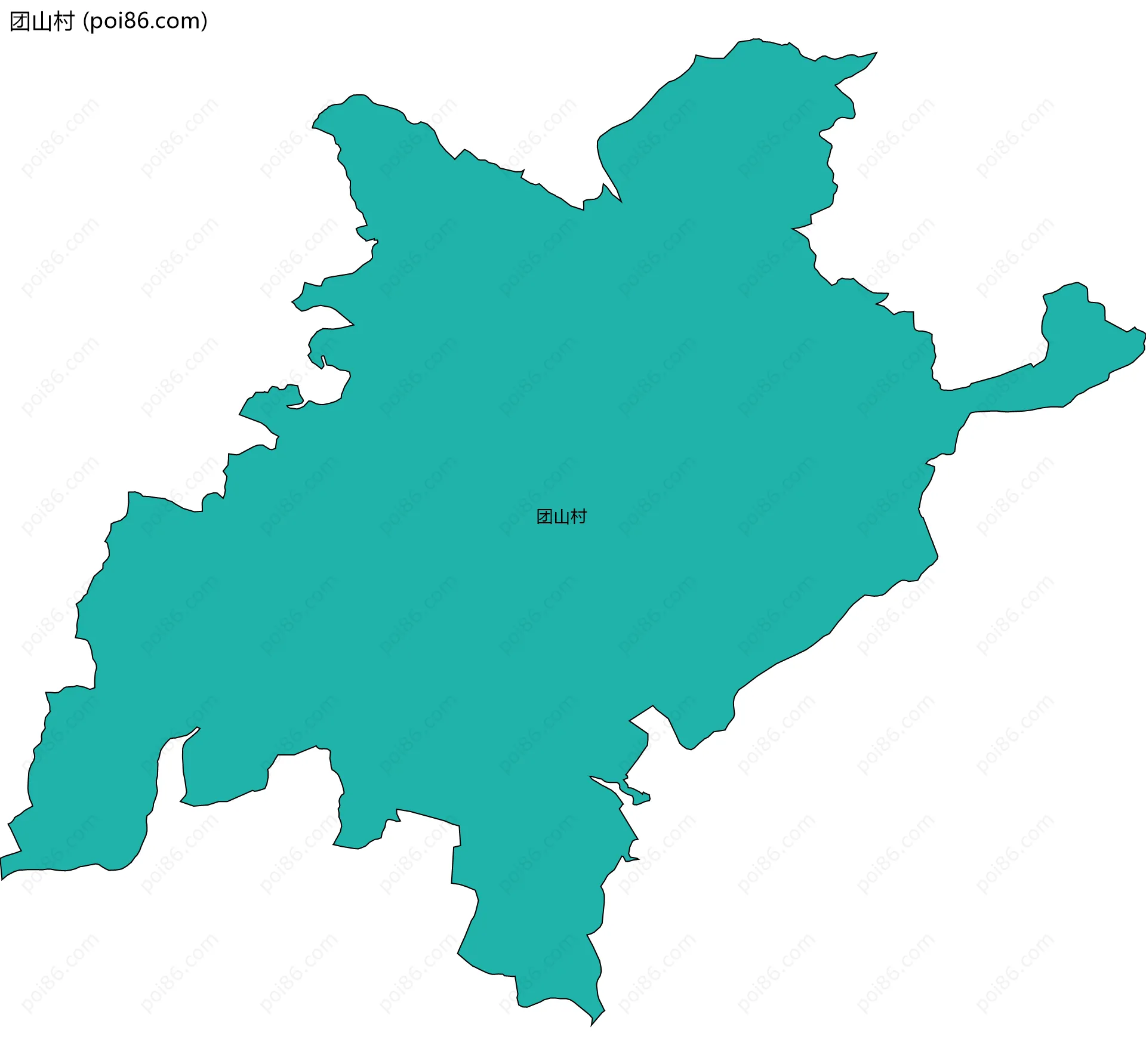 团山村边界地图