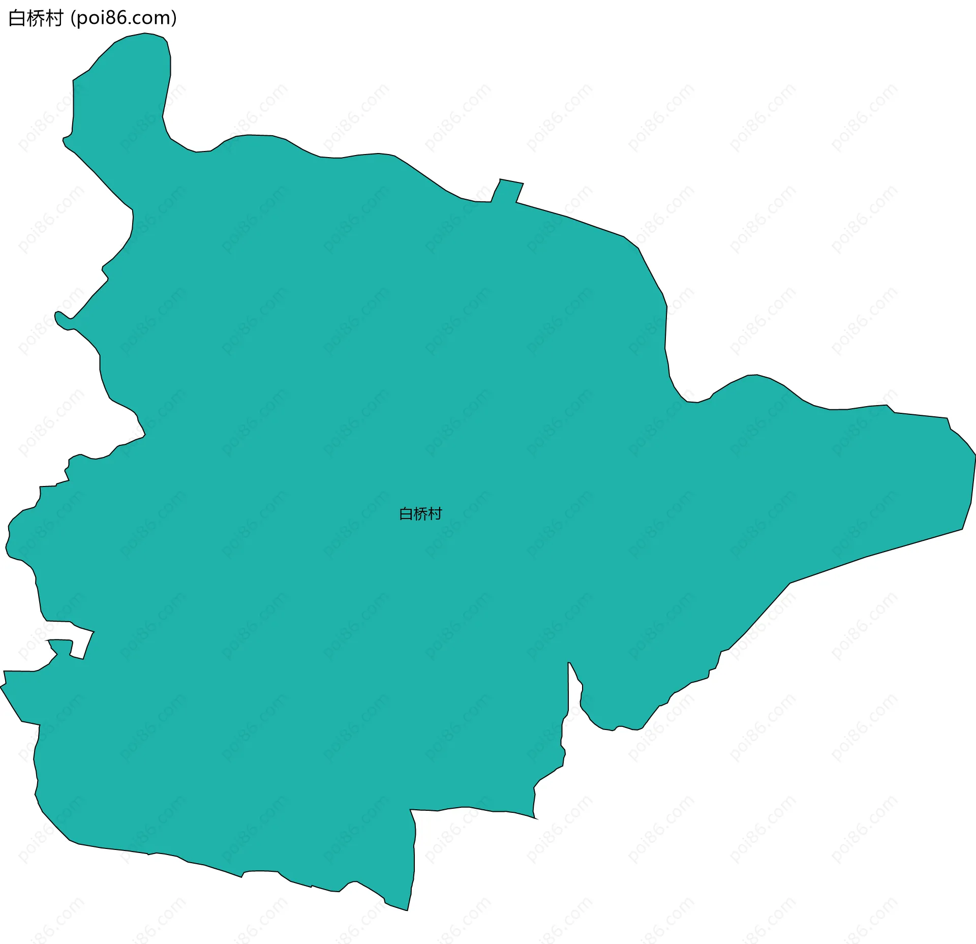 白桥村边界地图