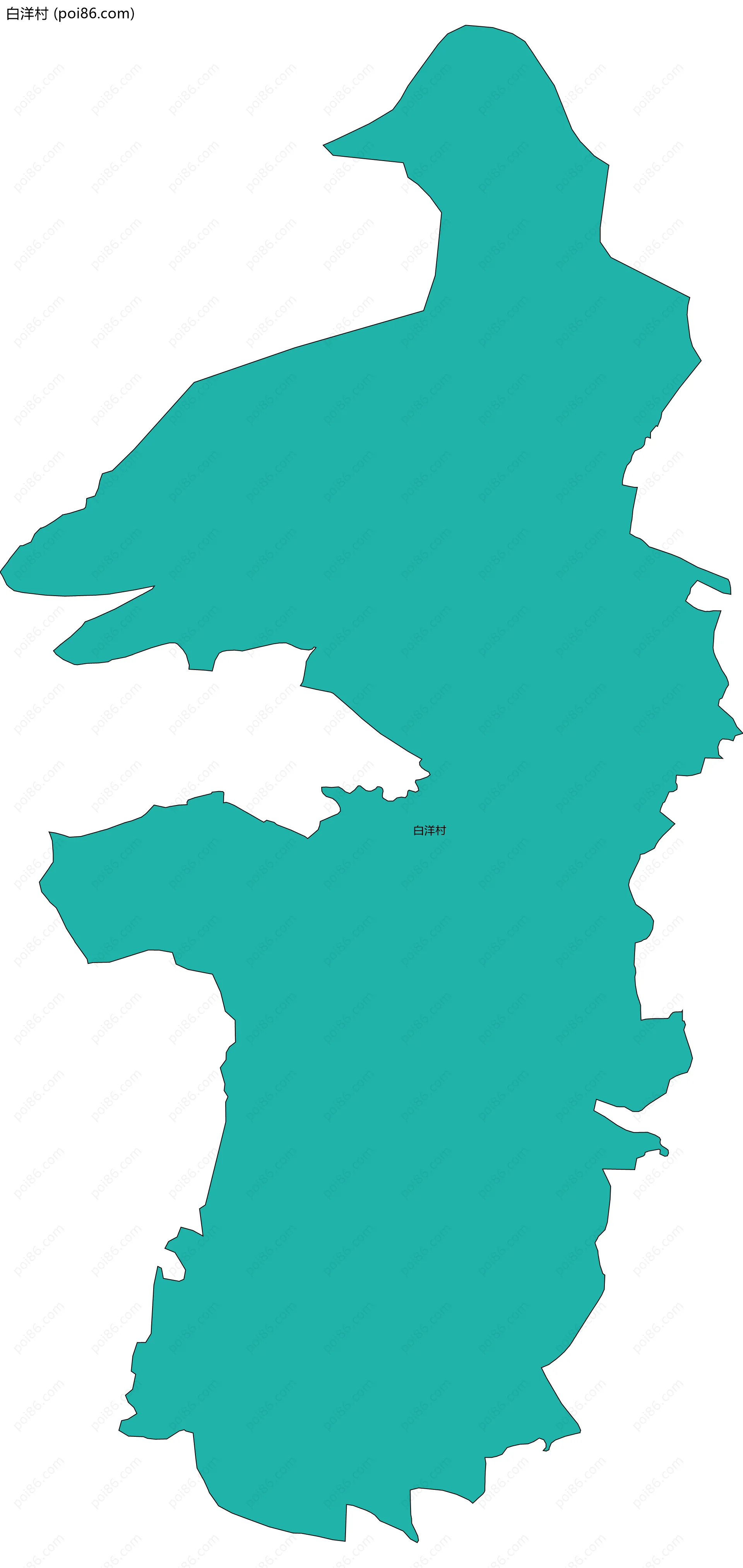 白洋村边界地图