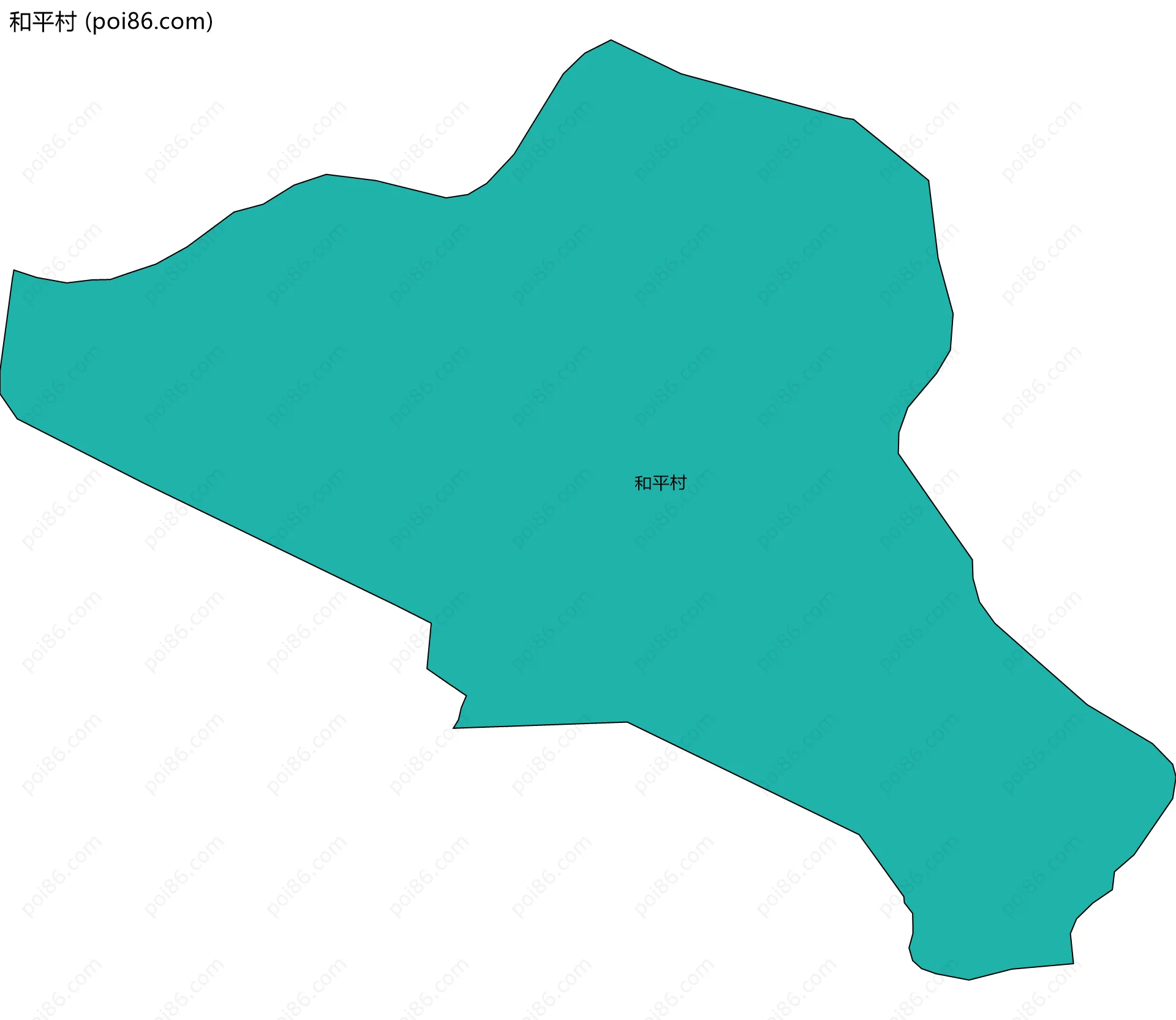 和平村边界地图