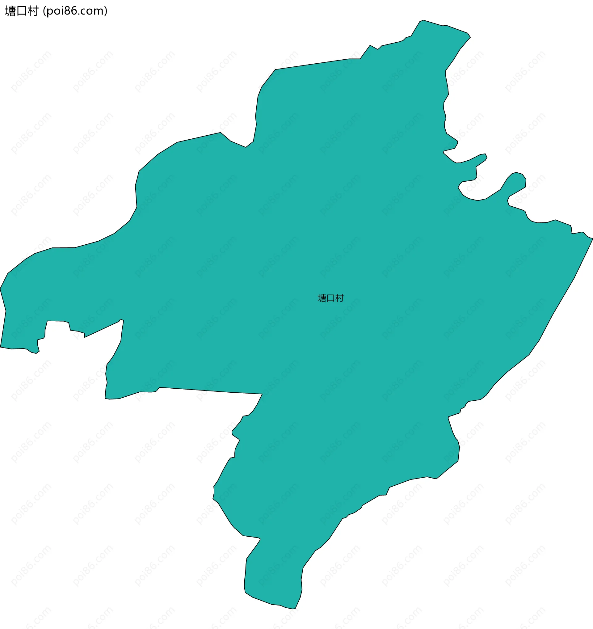 塘口村边界地图