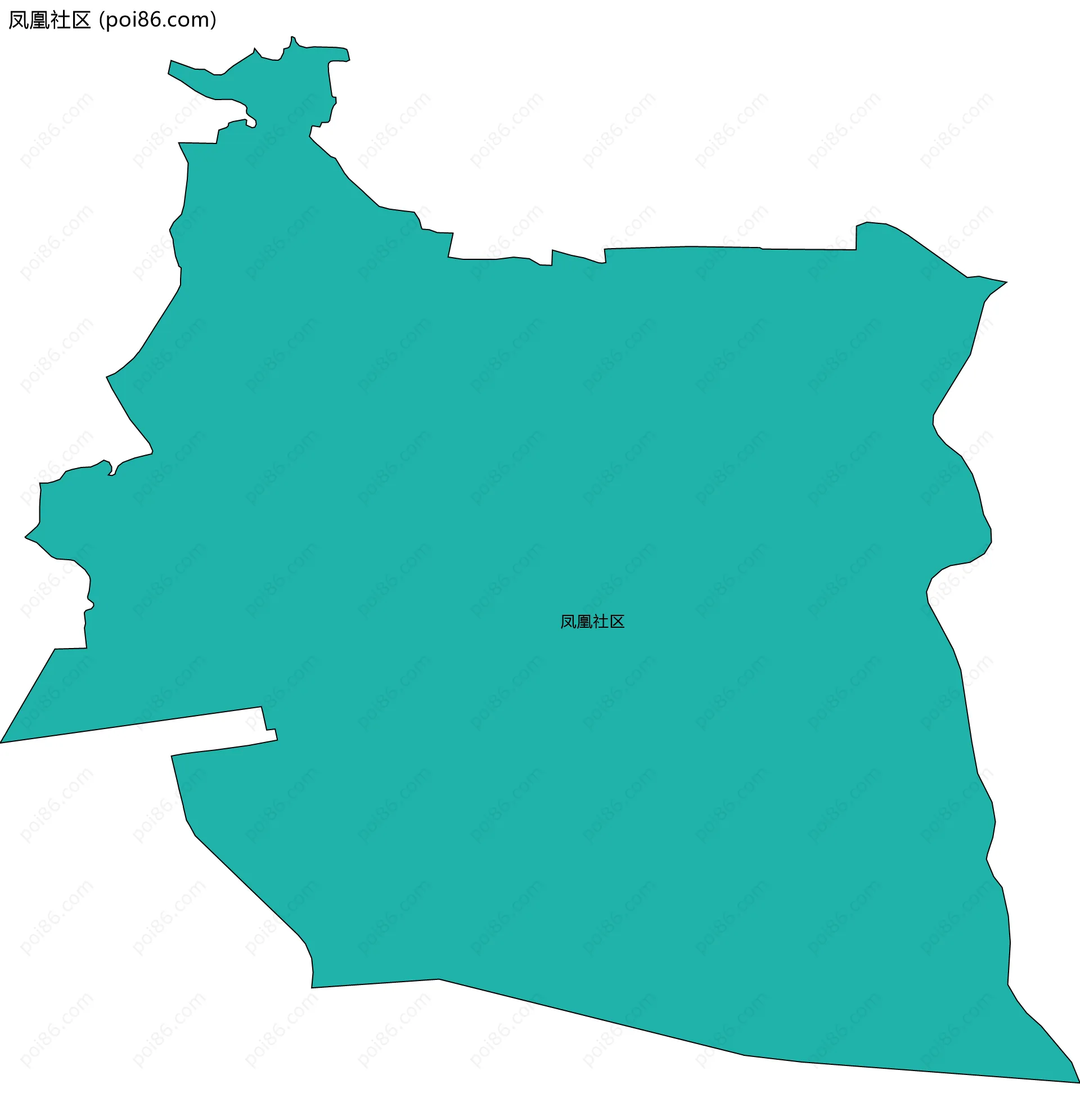 凤凰社区边界地图