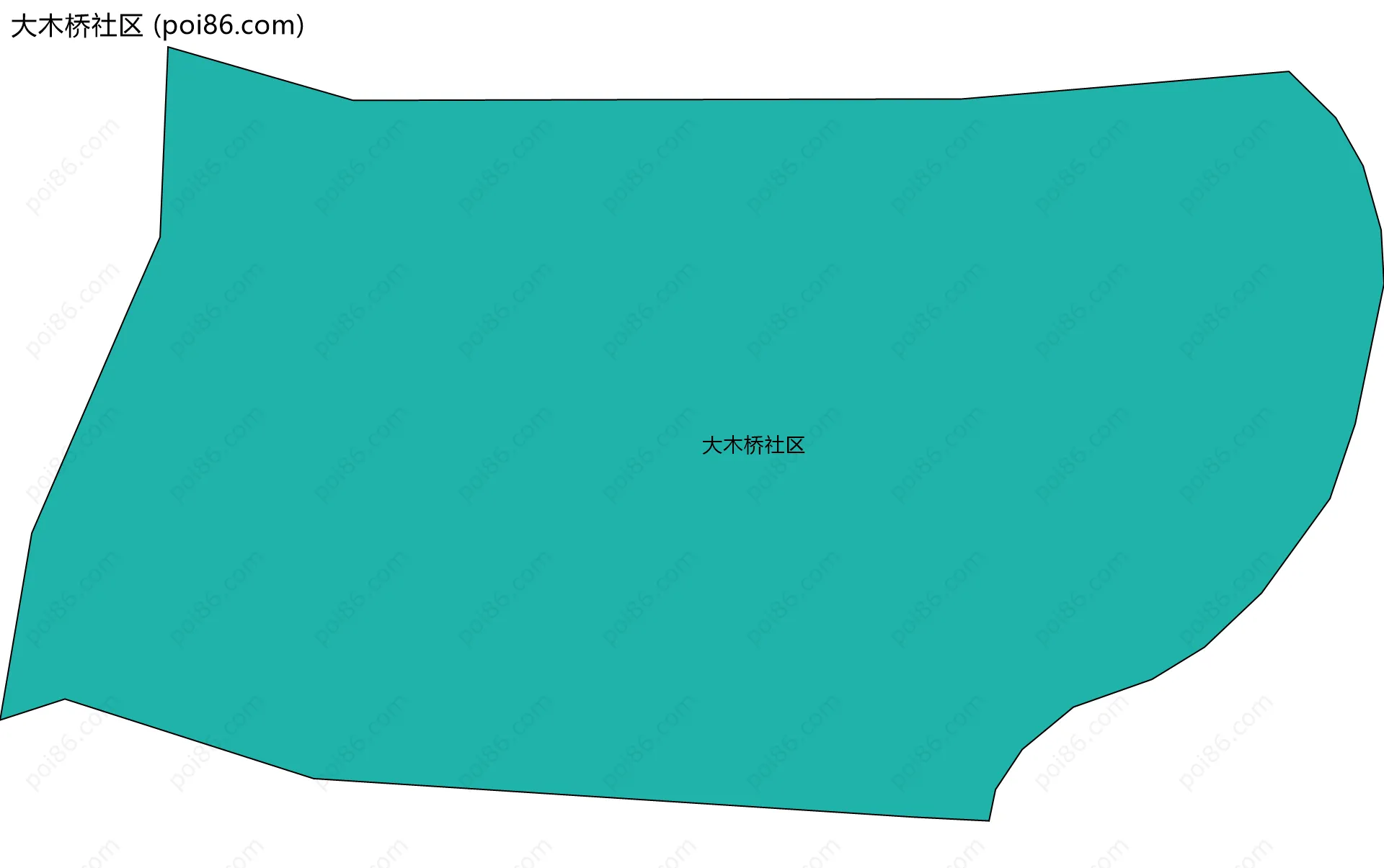大木桥社区边界地图
