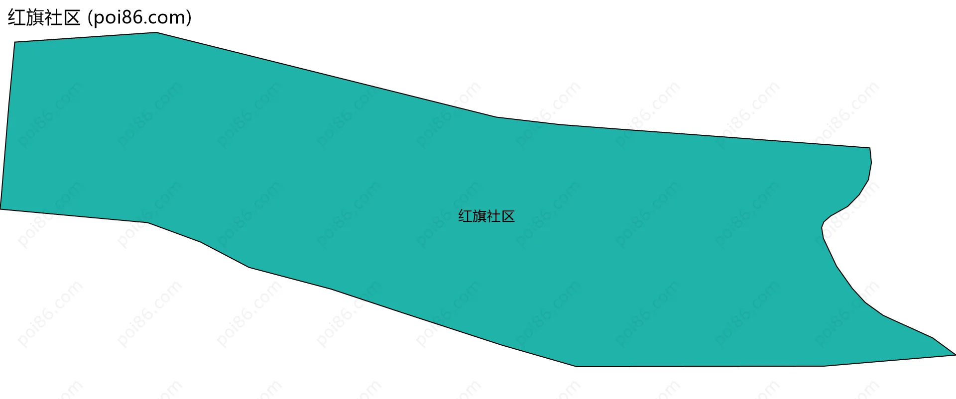 红旗社区边界地图