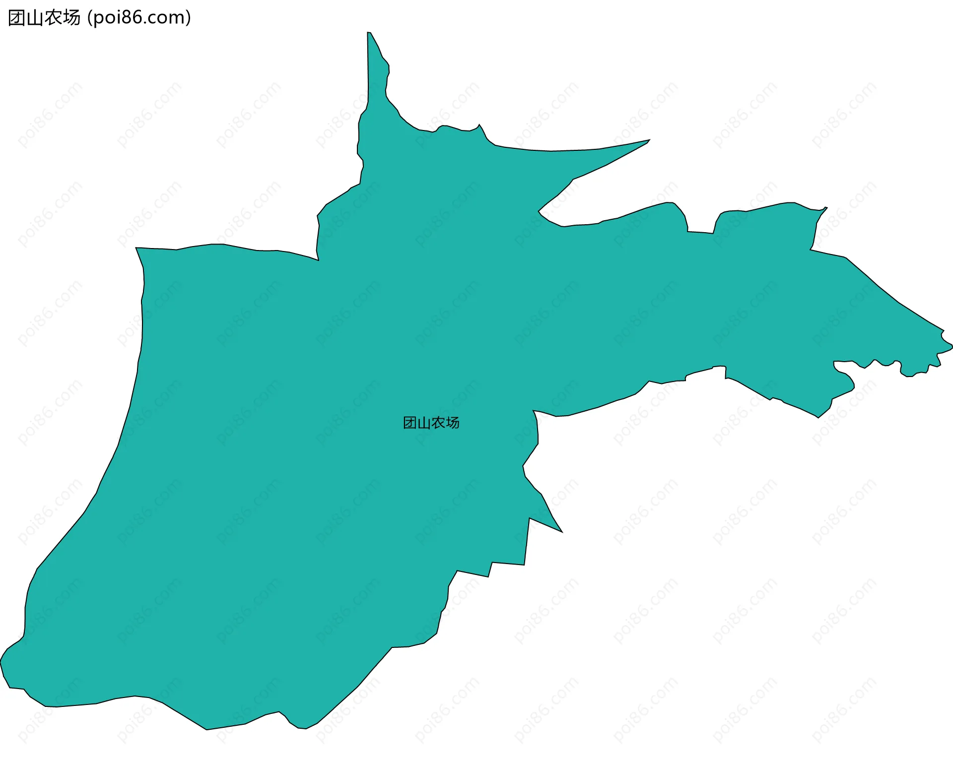 团山农场边界地图