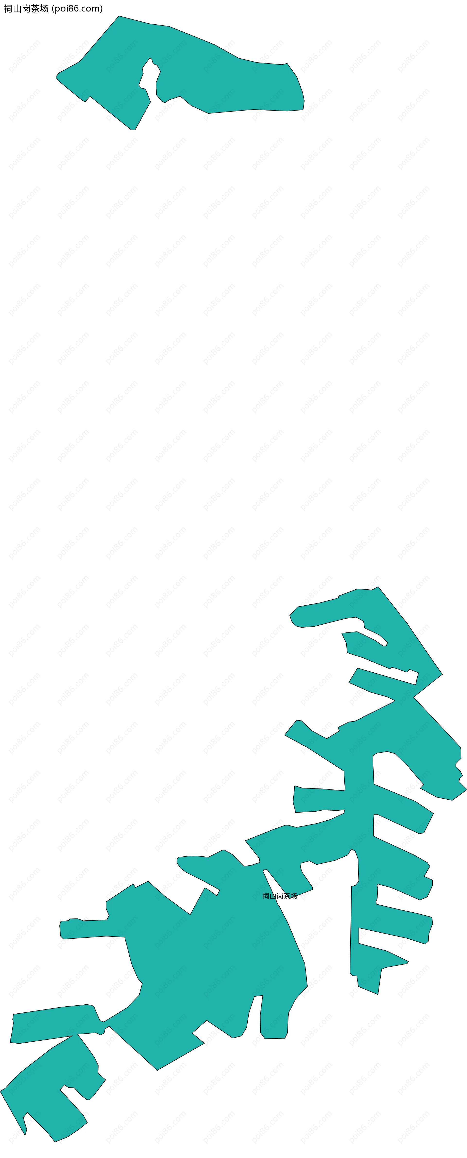 祠山岗茶场边界地图