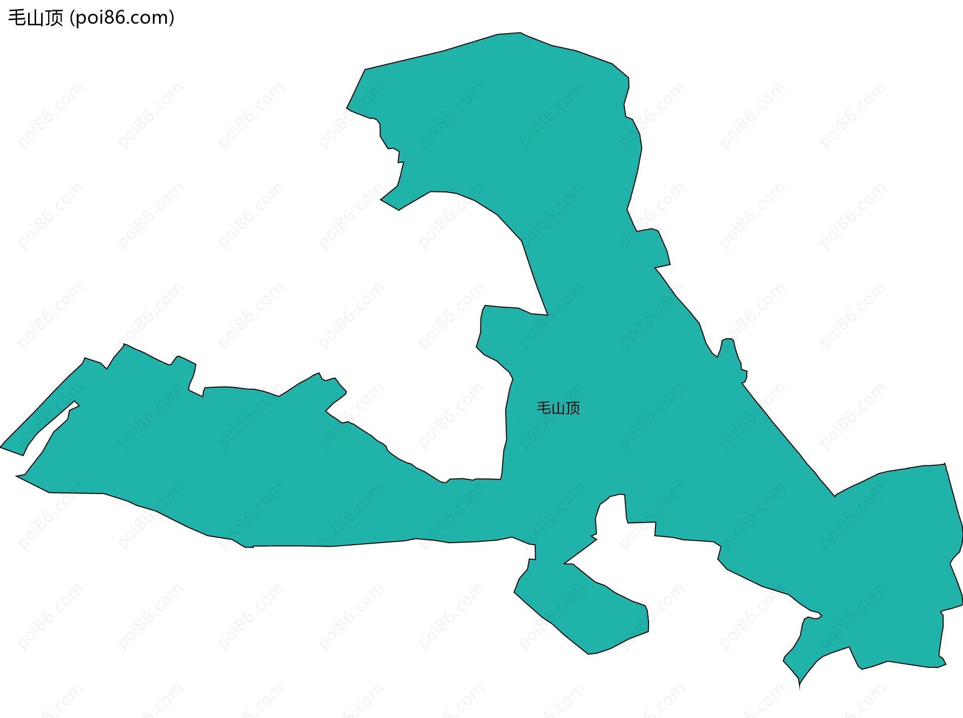 毛山顶边界地图