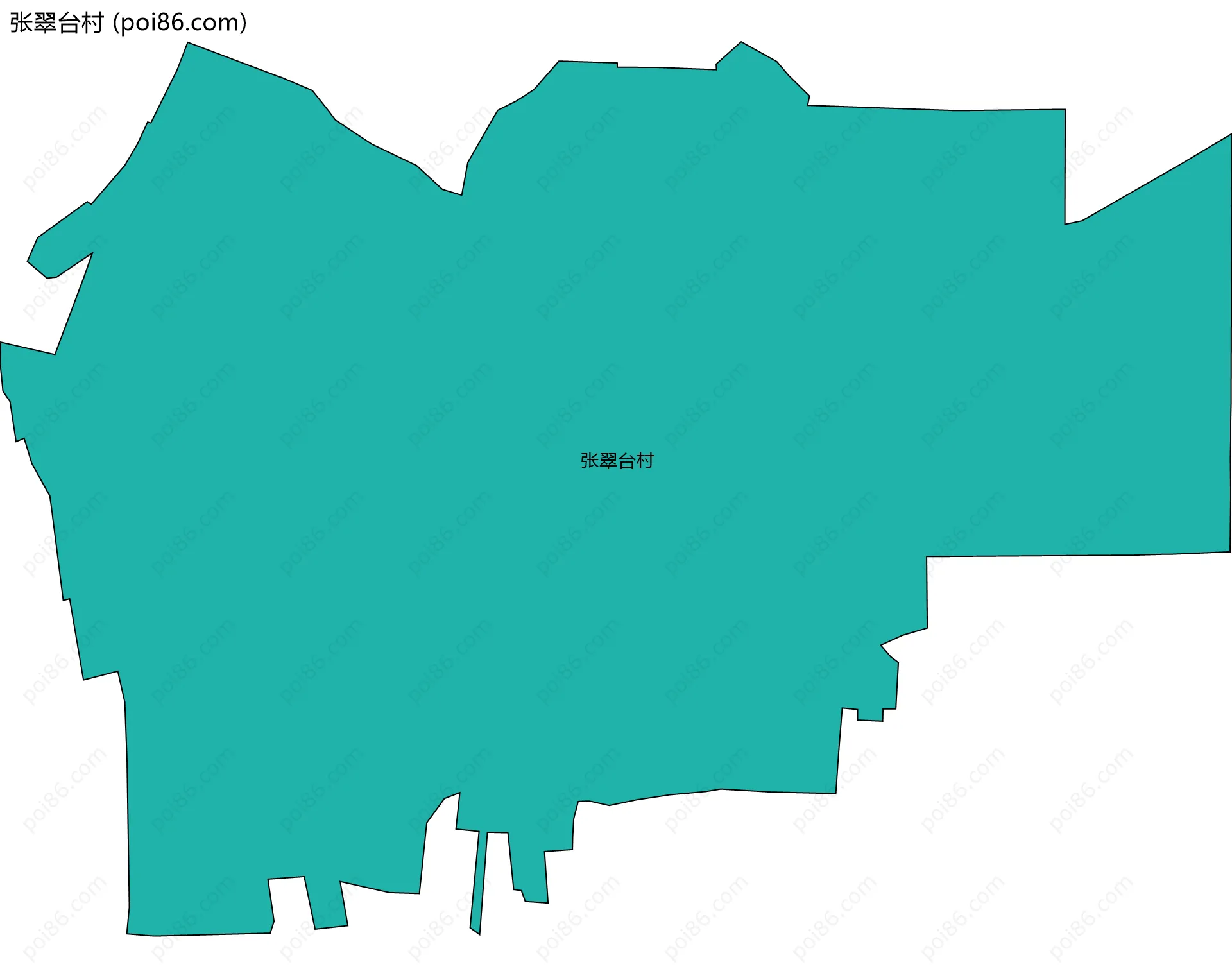 张翠台村边界地图
