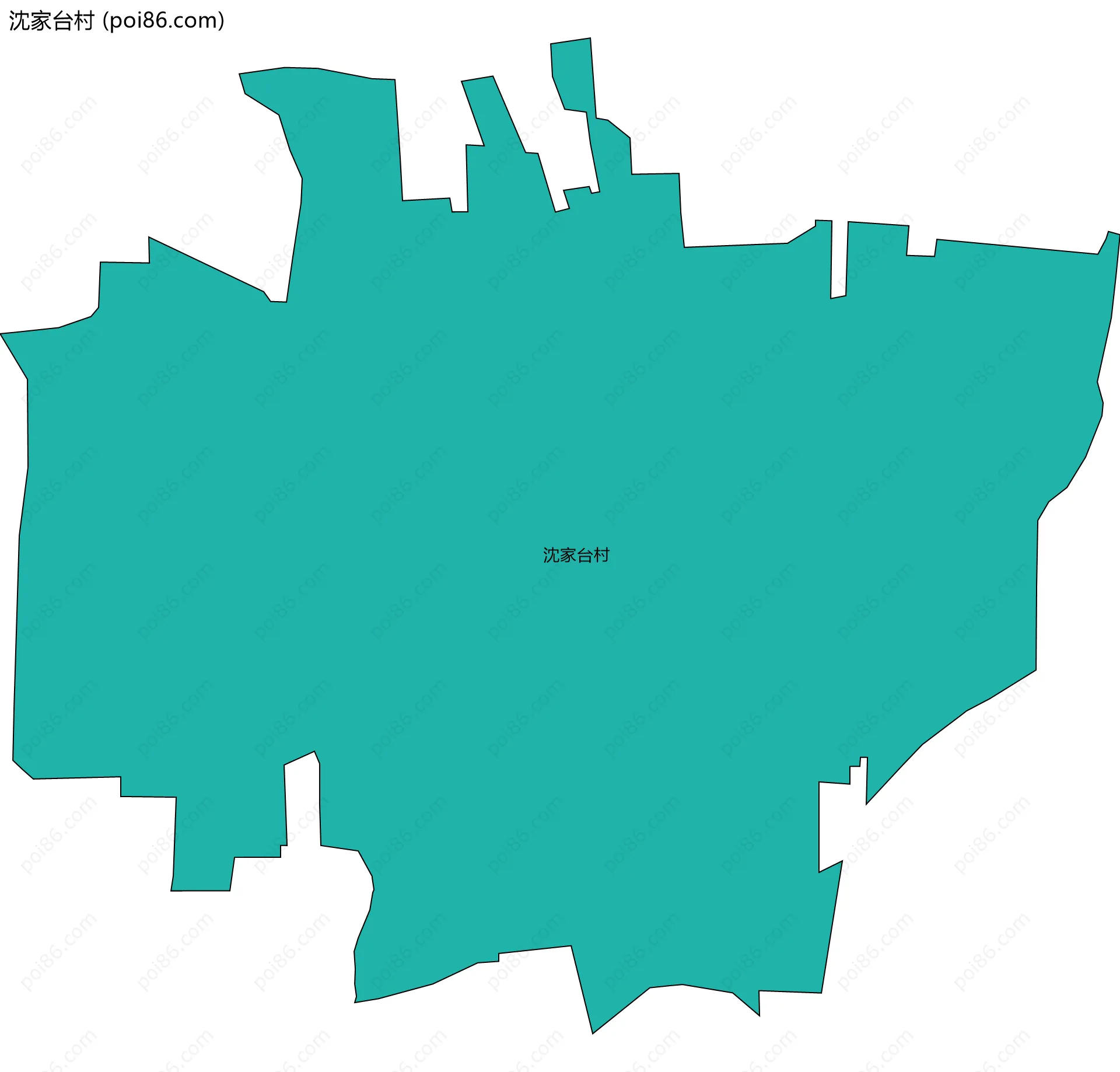 沈家台村边界地图