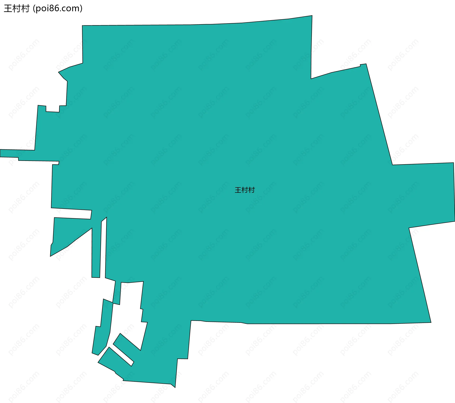 王村村边界地图