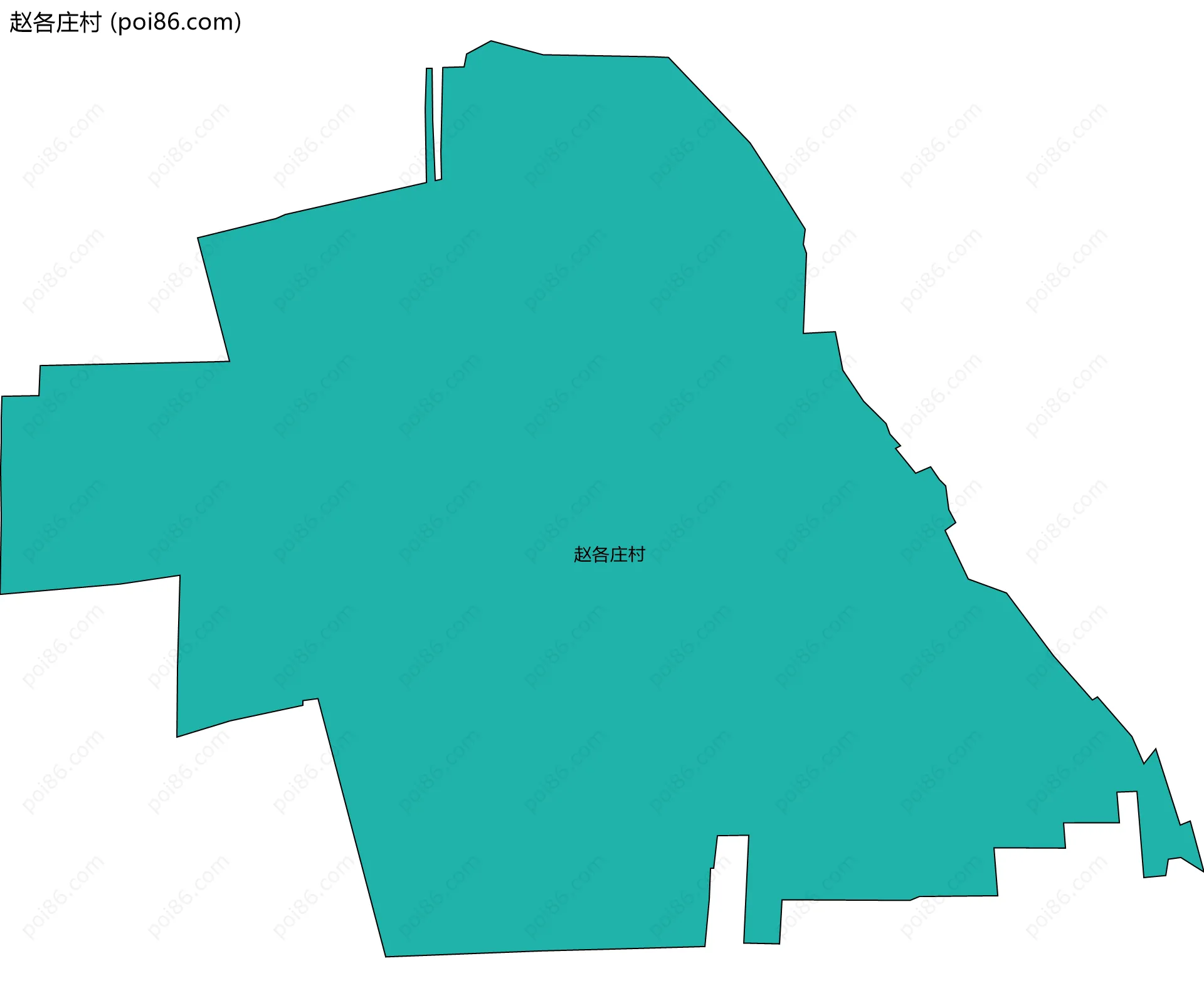 赵各庄村边界地图