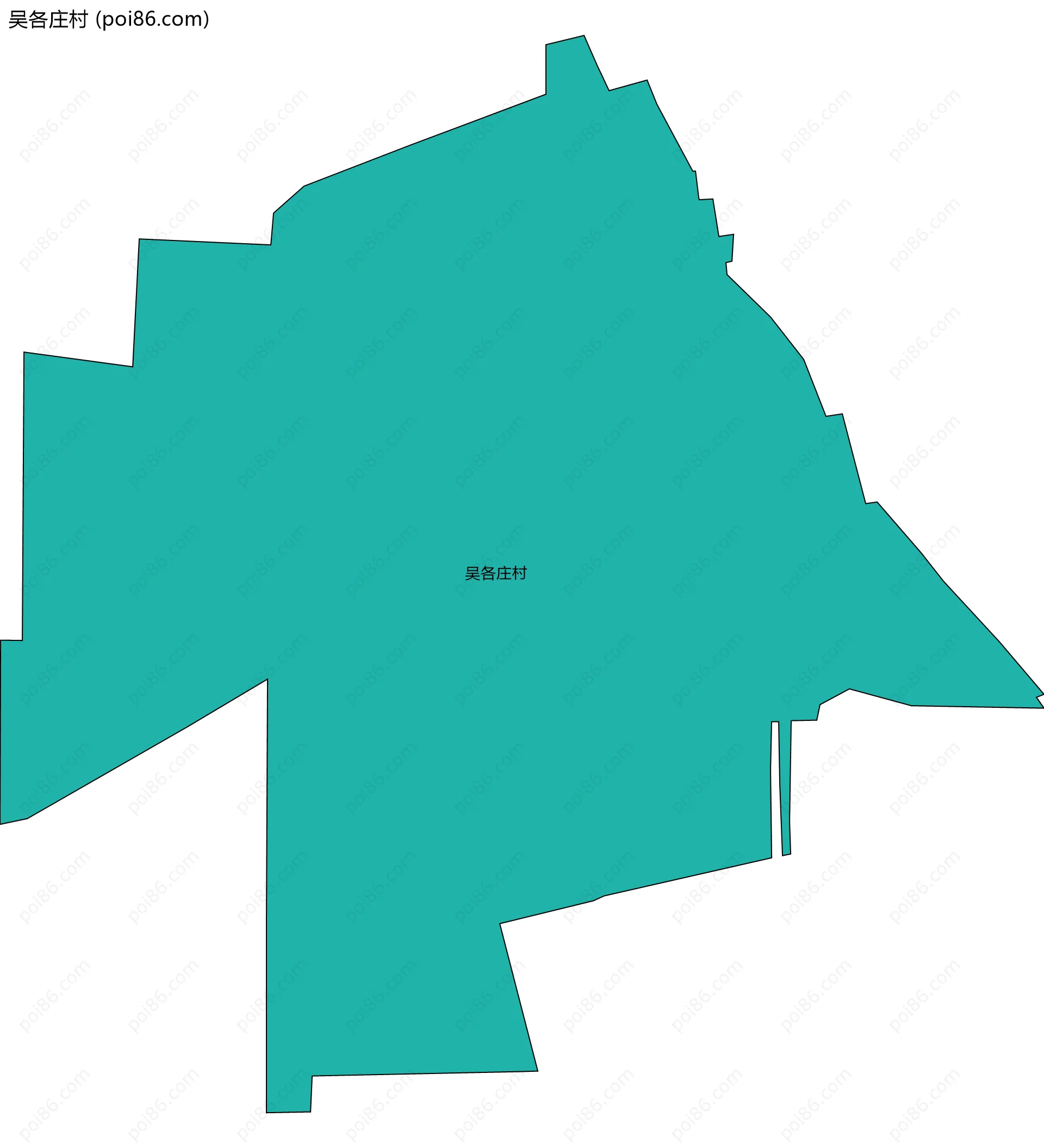 吴各庄村边界地图