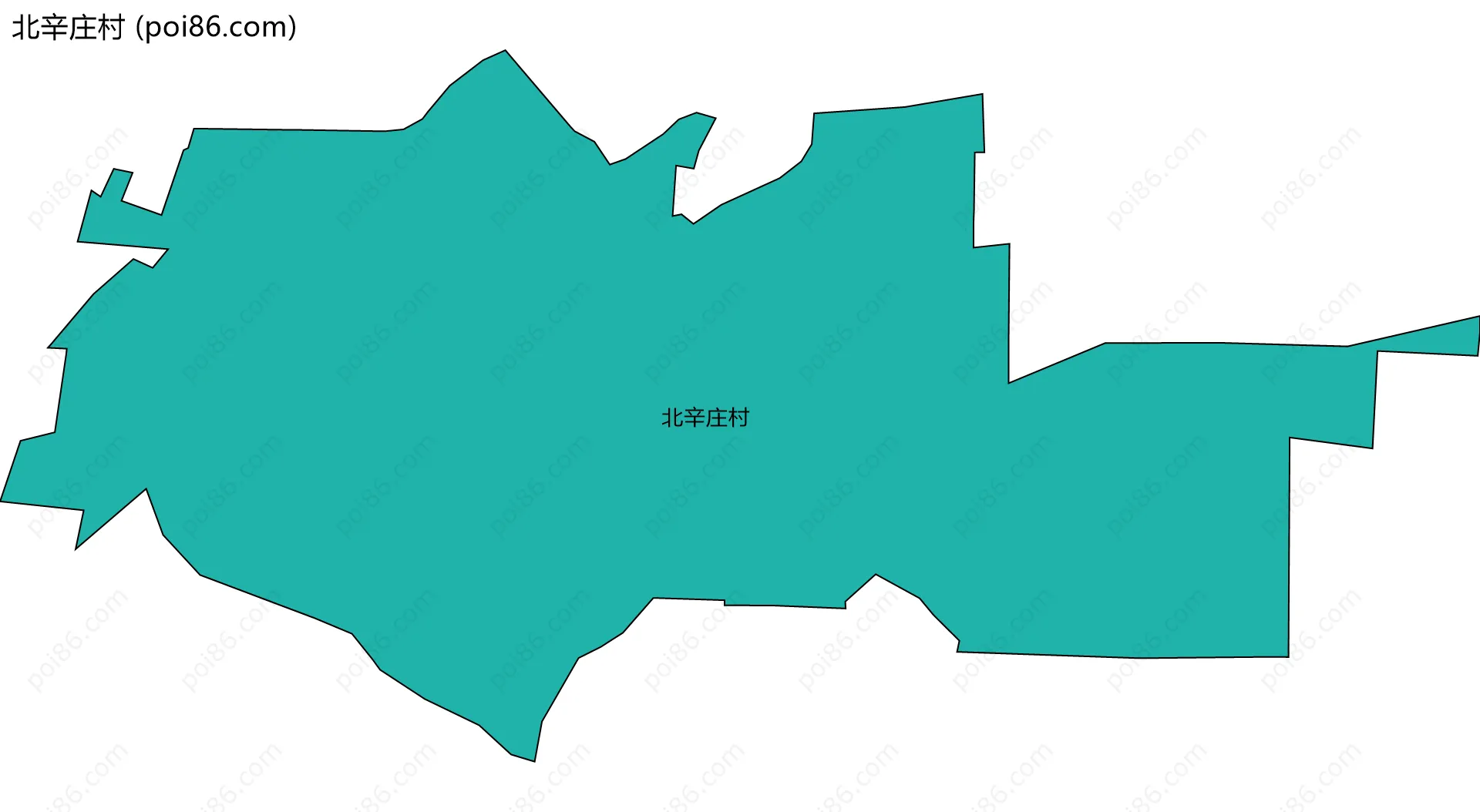 北辛庄村边界地图