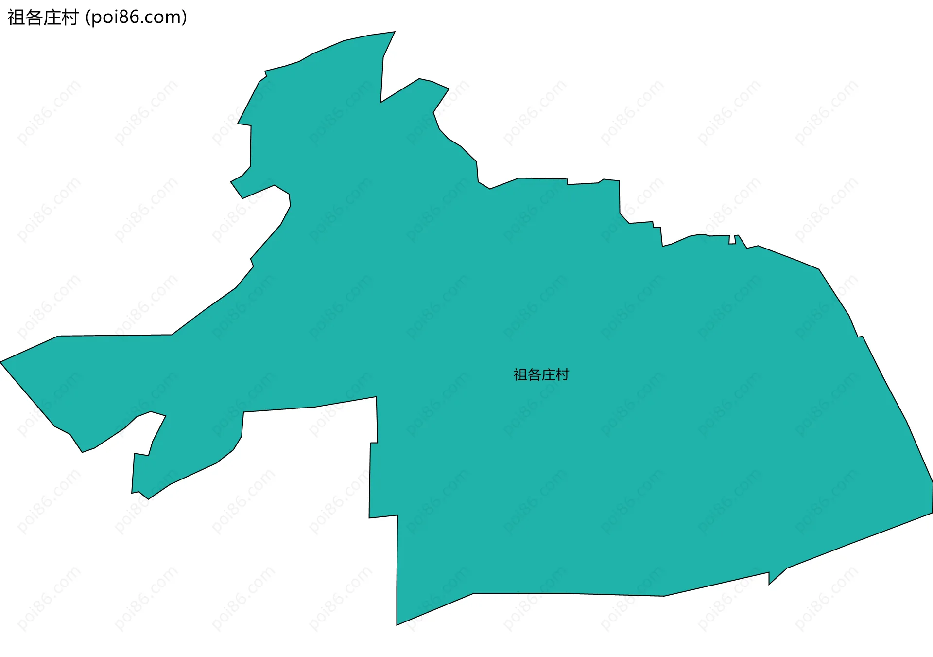 祖各庄村边界地图