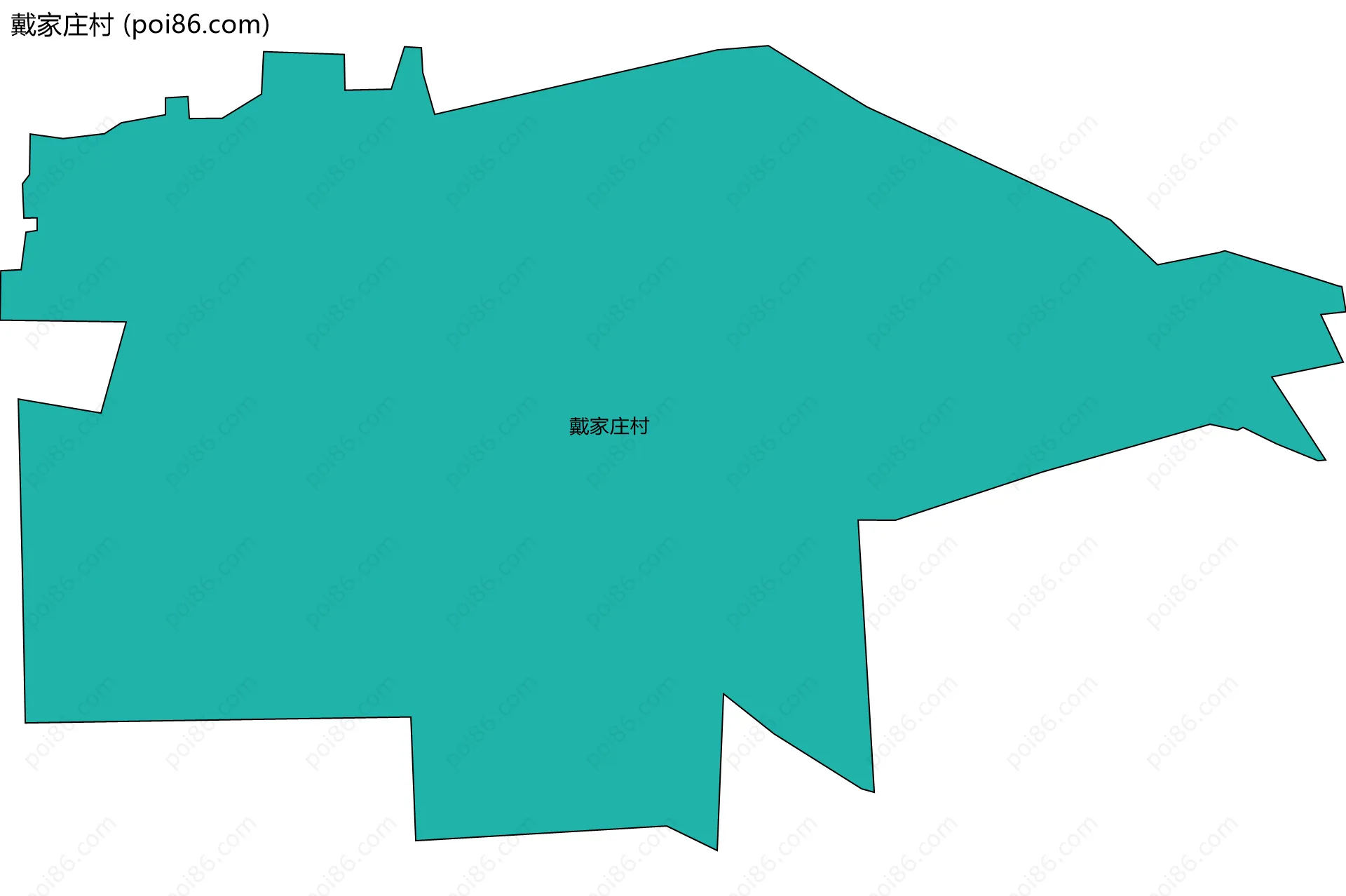 戴家庄村边界地图