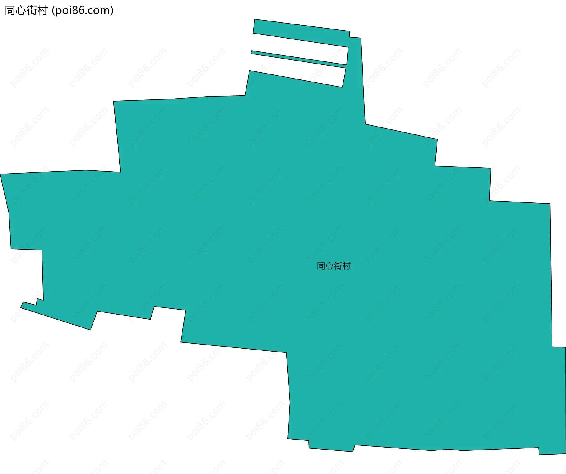 同心街村边界地图