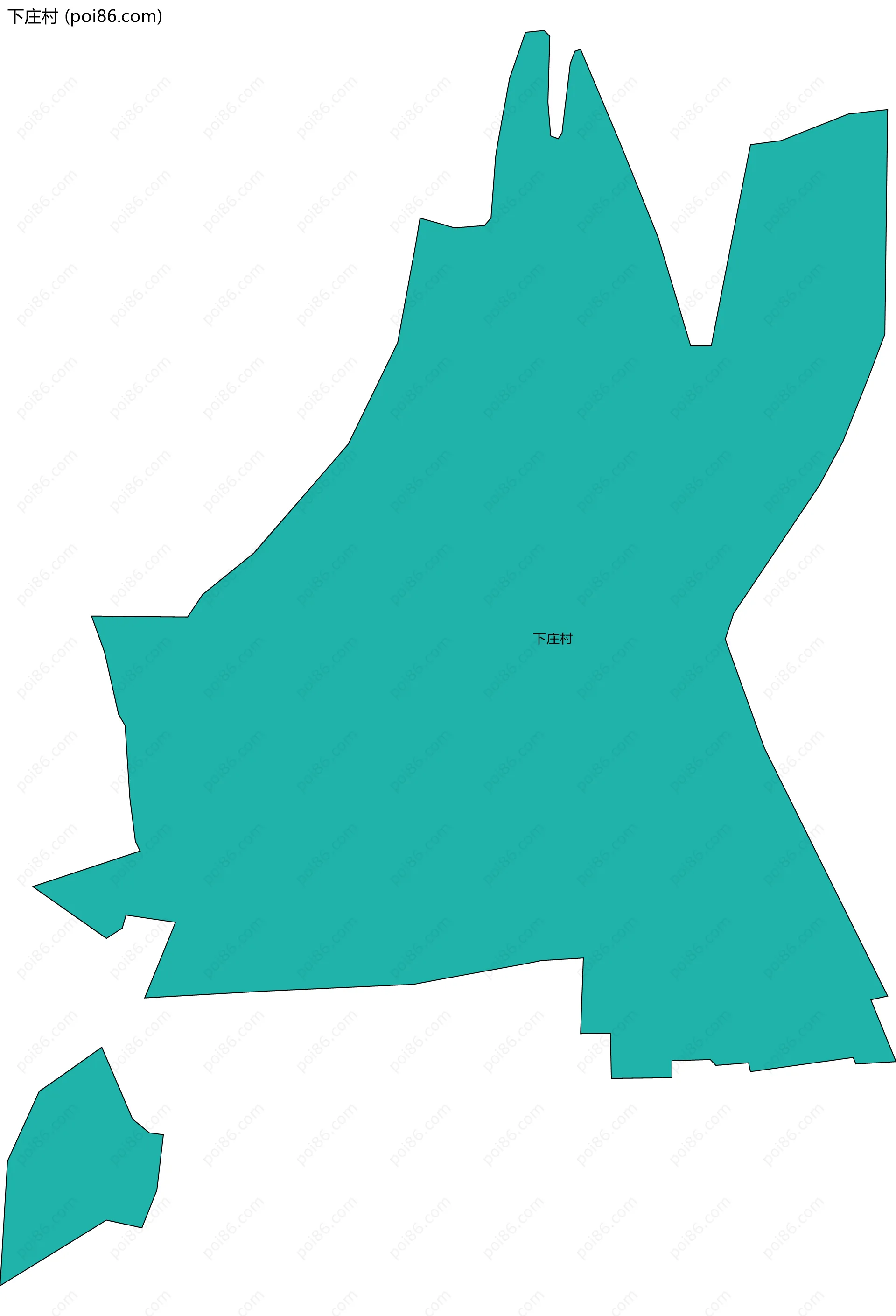 下庄村边界地图