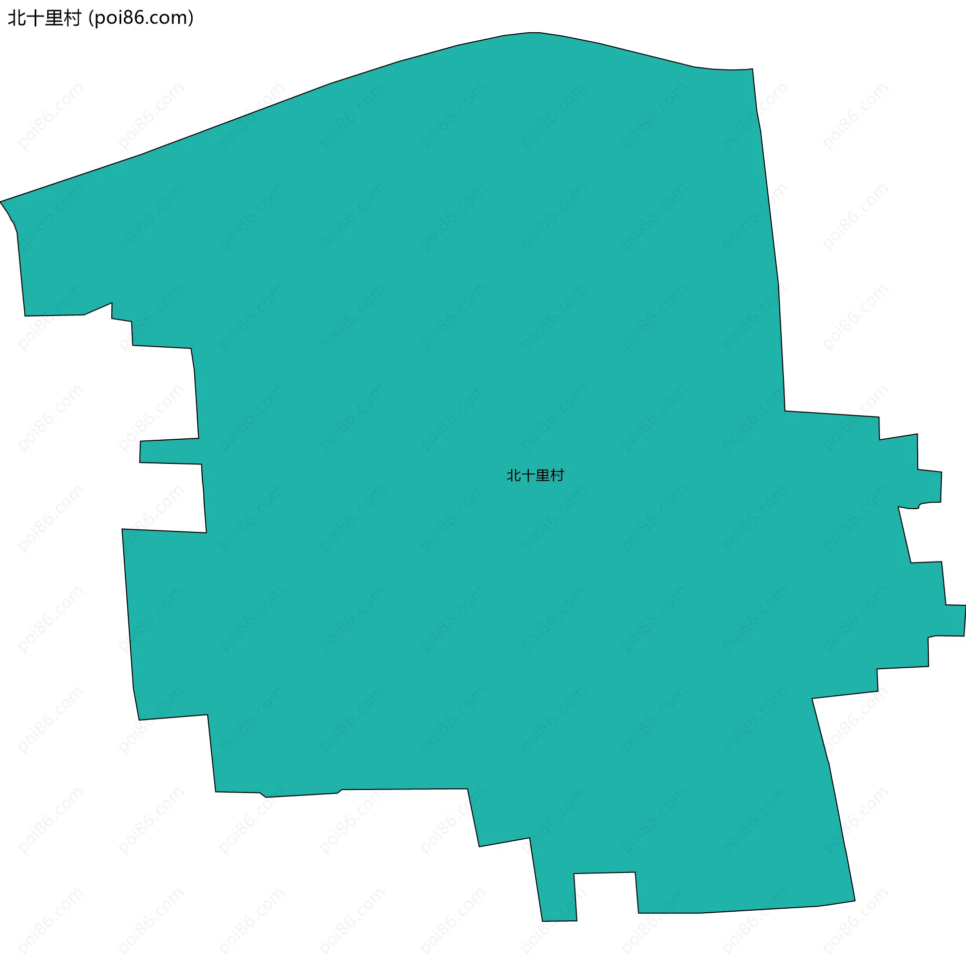 北十里村边界地图
