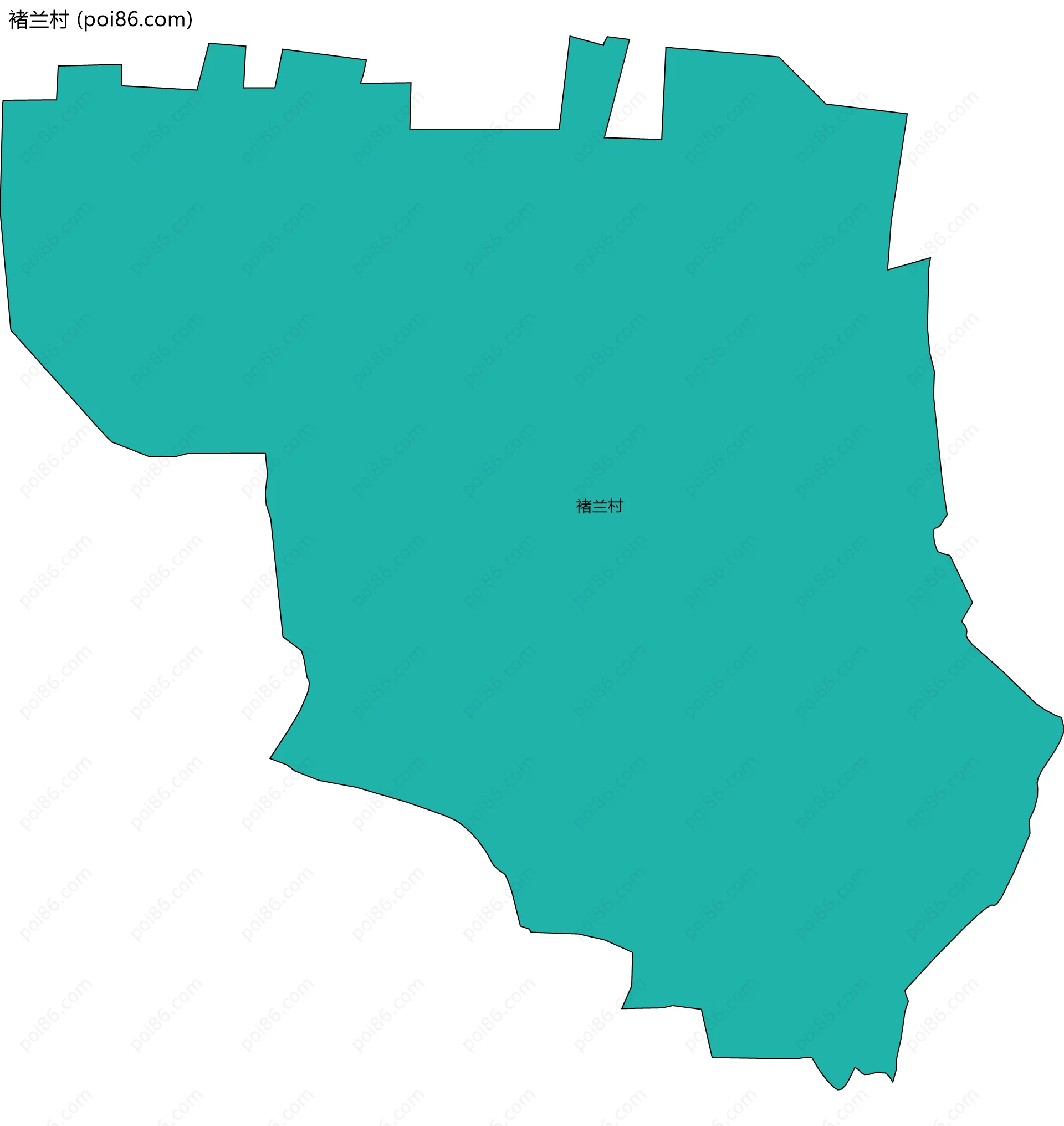 褚兰村边界地图