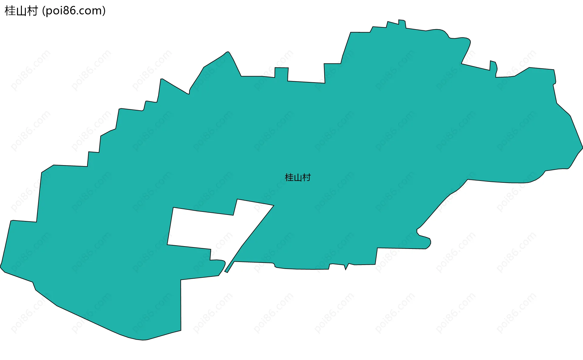 桂山村边界地图