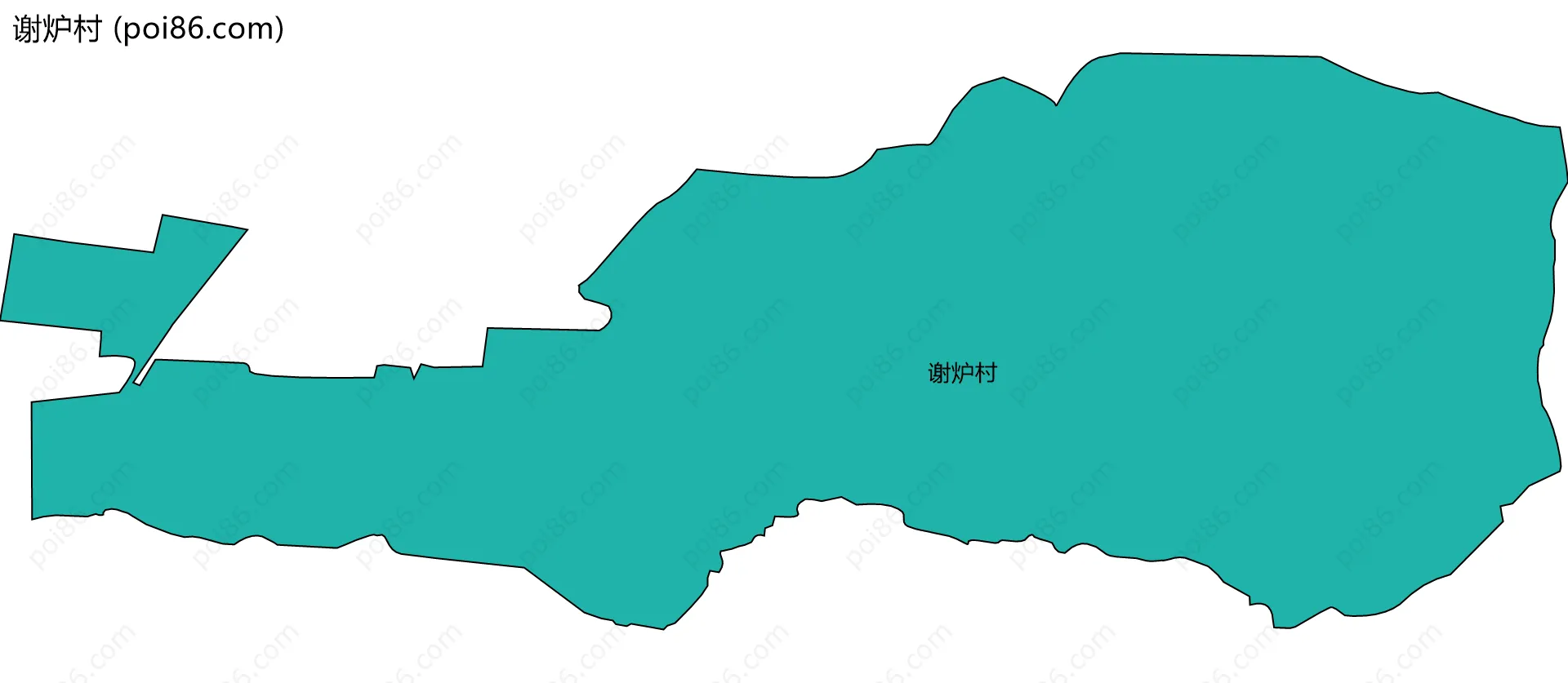 谢炉村边界地图