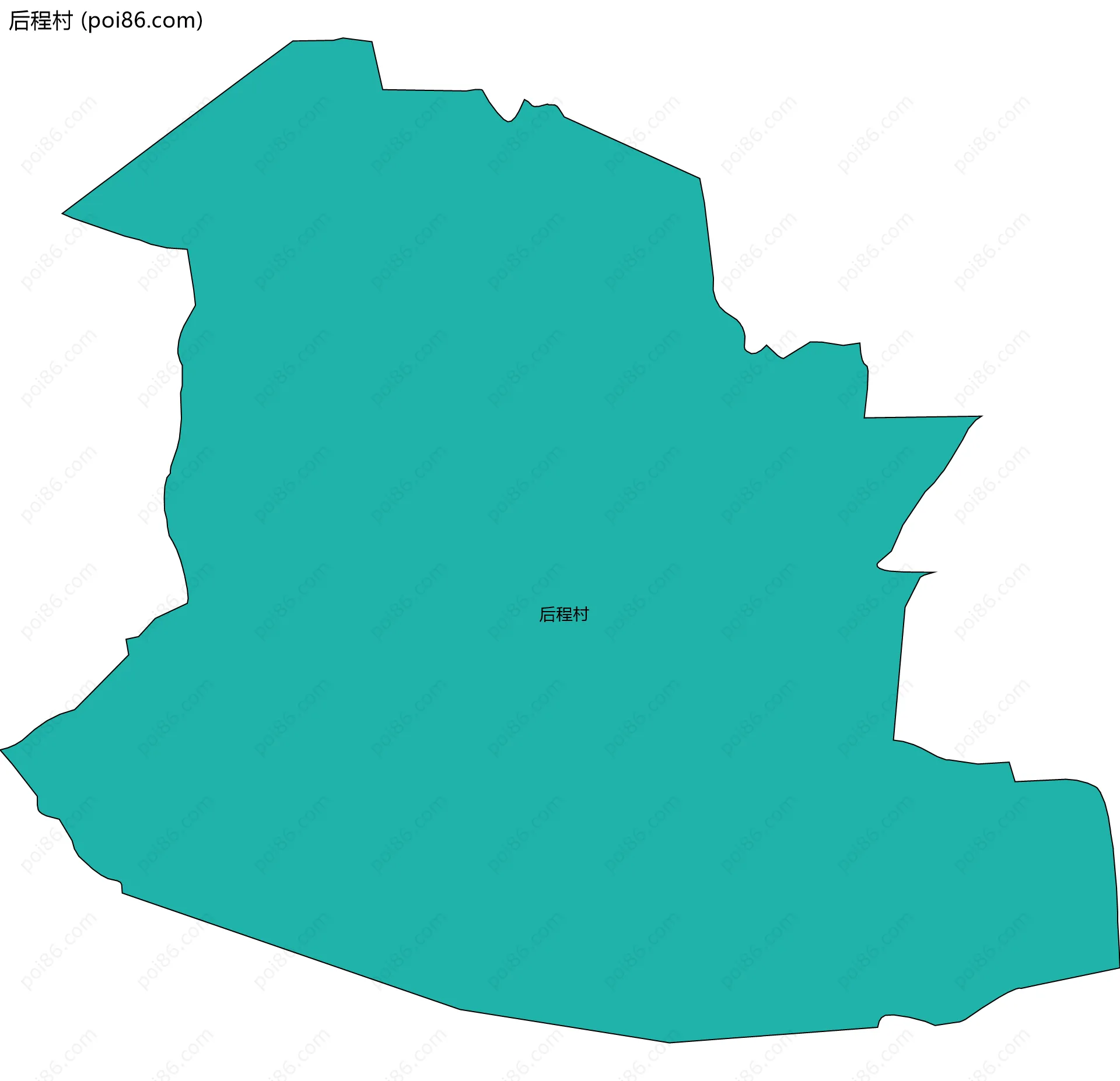 后程村边界地图