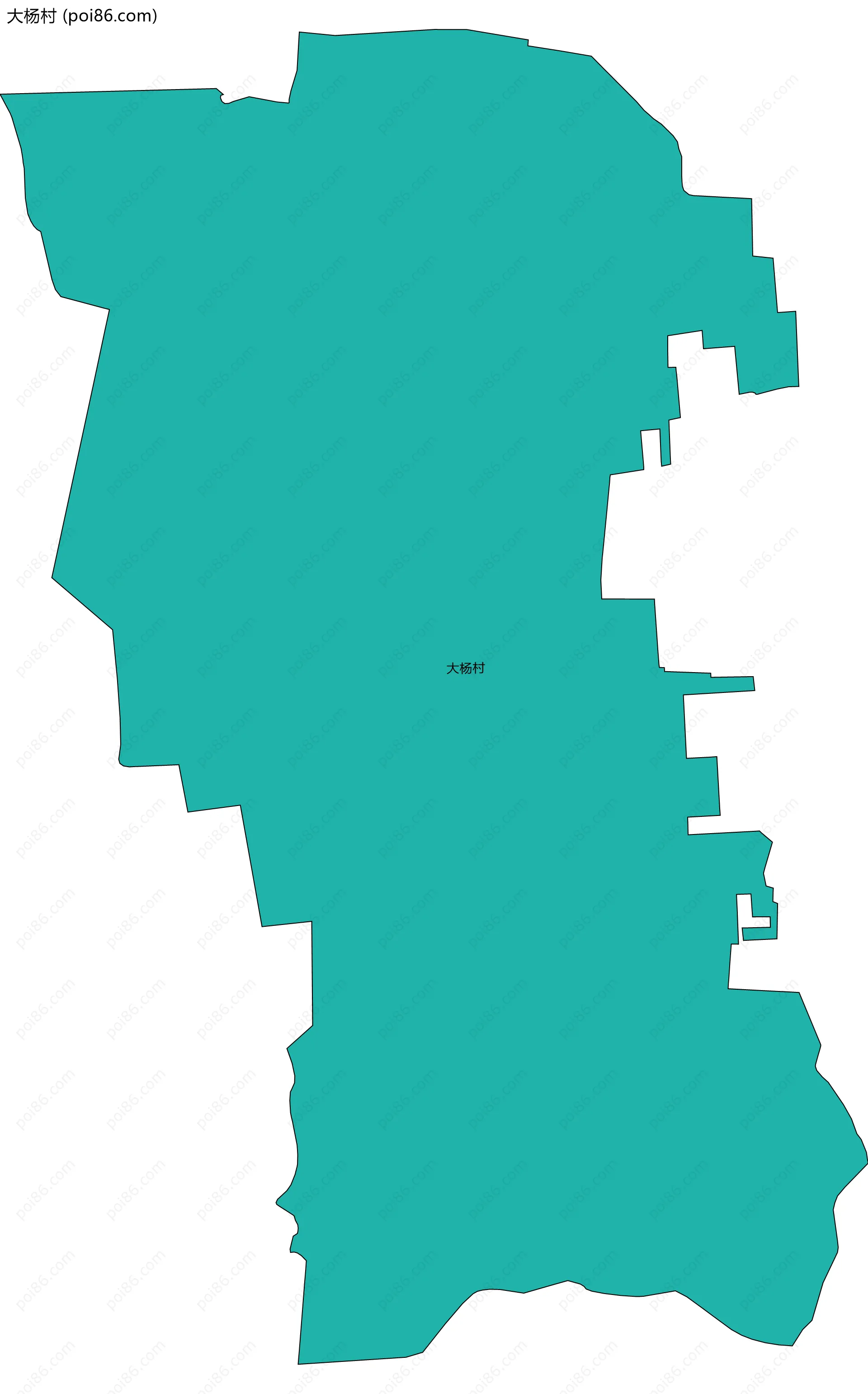 大杨村边界地图