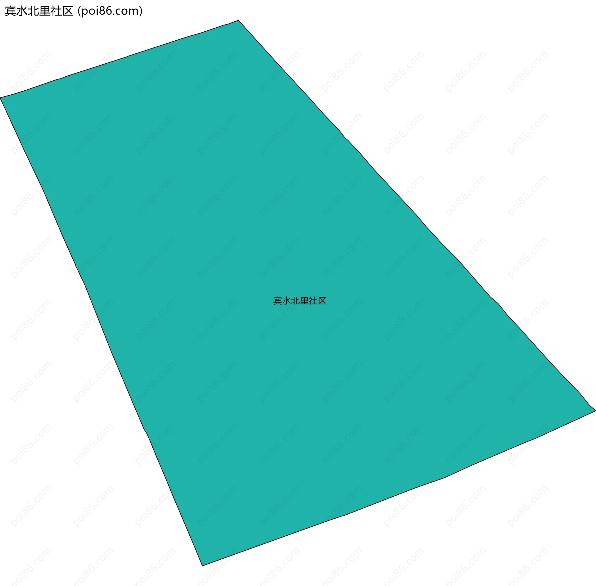 宾水北里社区边界地图