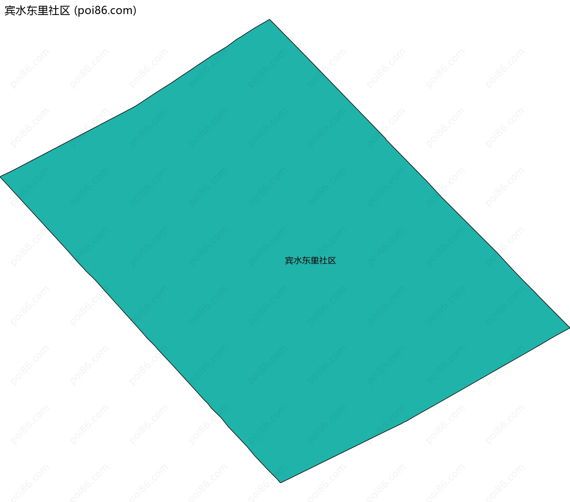 宾水东里社区边界地图