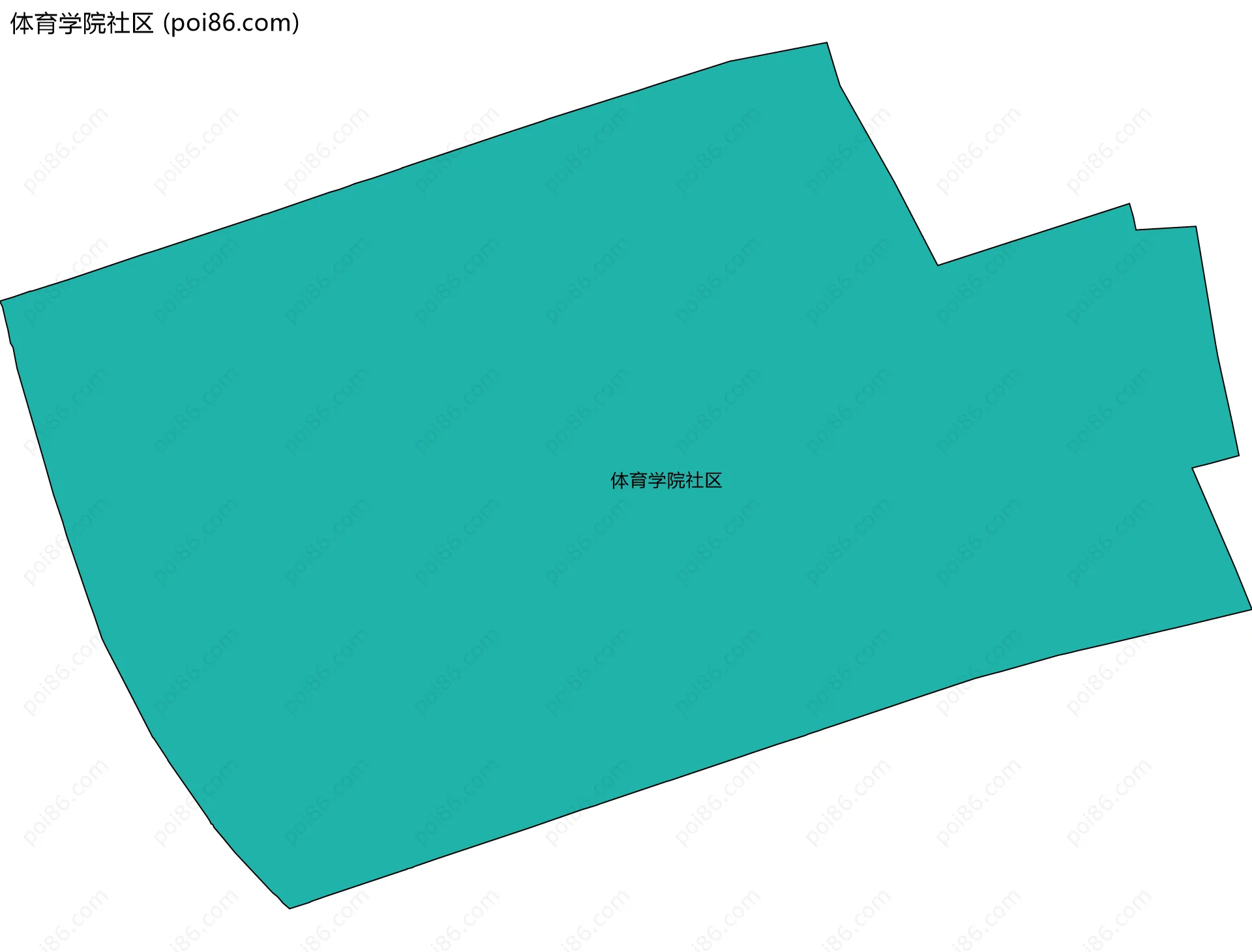 体育学院社区边界地图