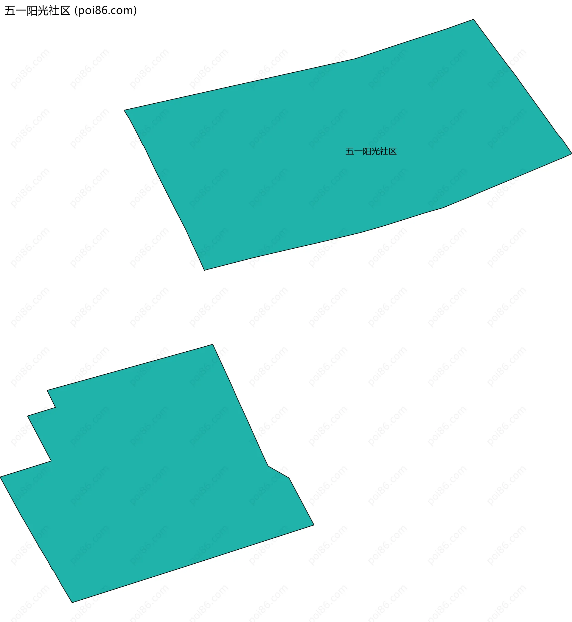 五一阳光社区边界地图