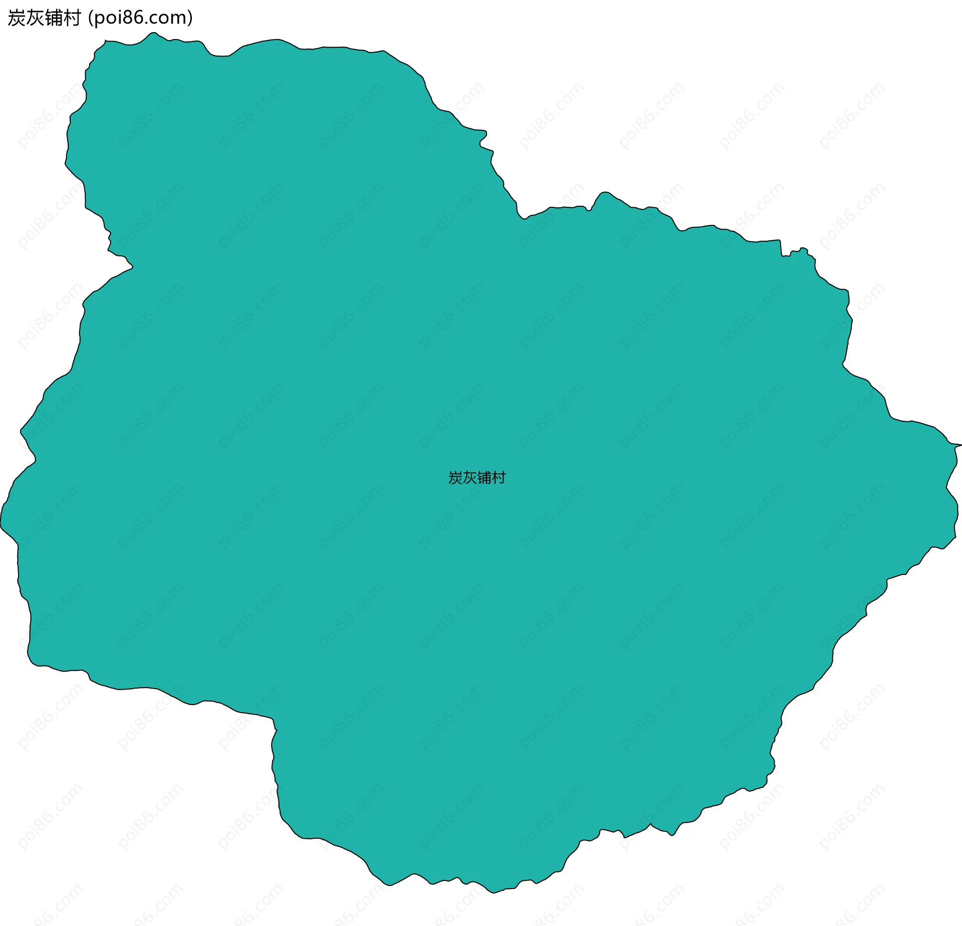 炭灰铺村边界地图