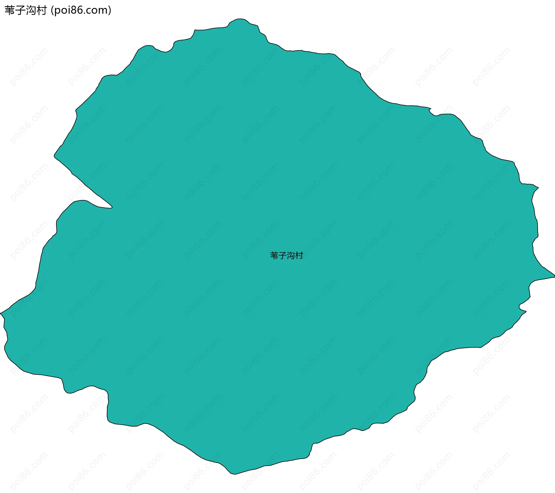 苇子沟村边界地图