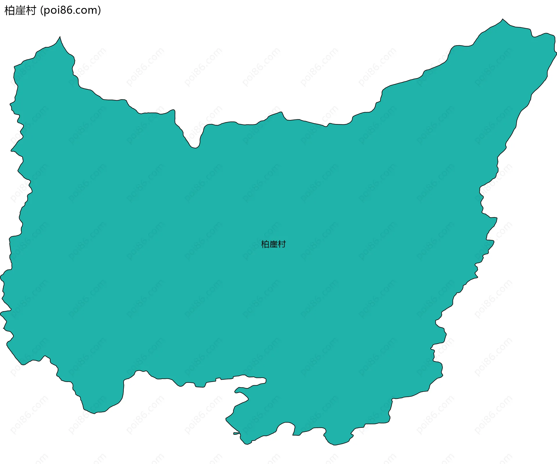 柏崖村边界地图
