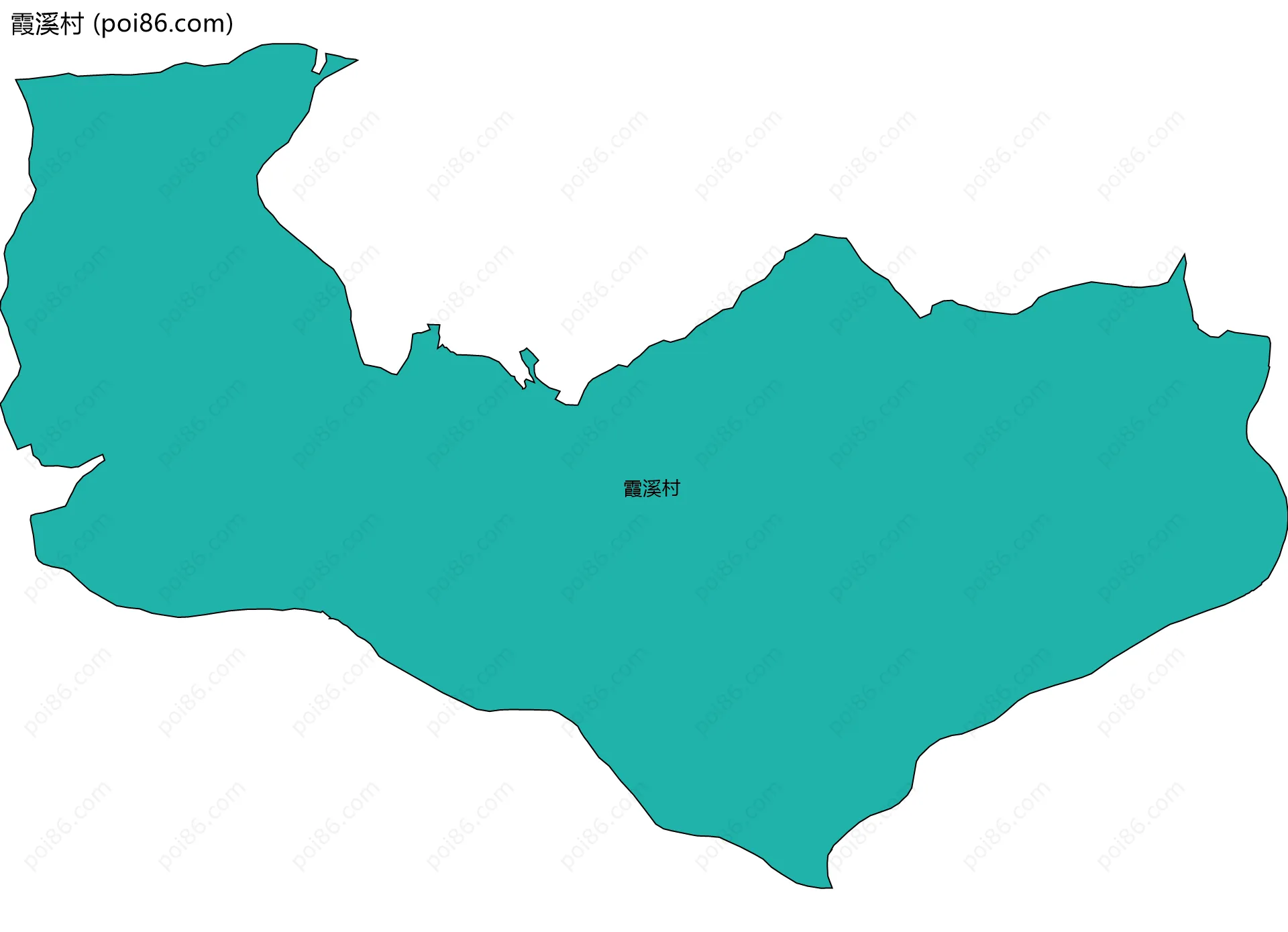 霞溪村边界地图