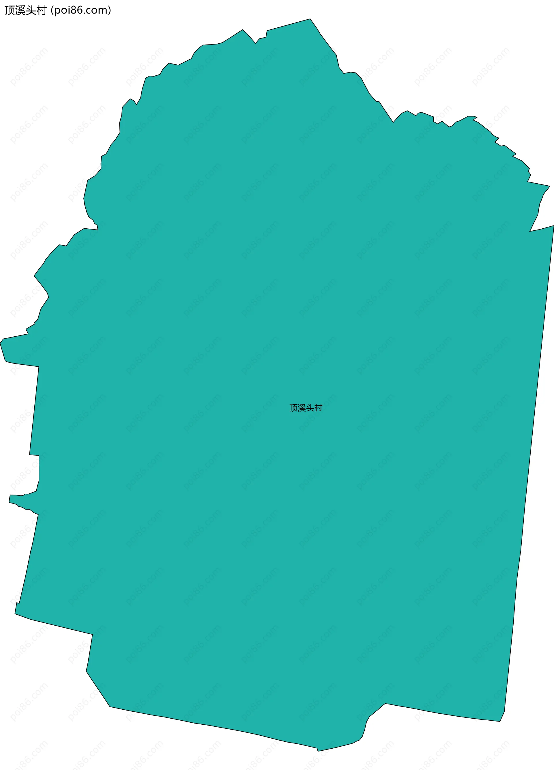 顶溪头村边界地图