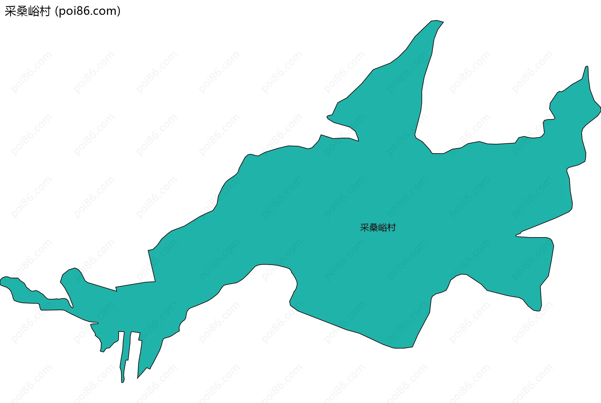 采桑峪村边界地图