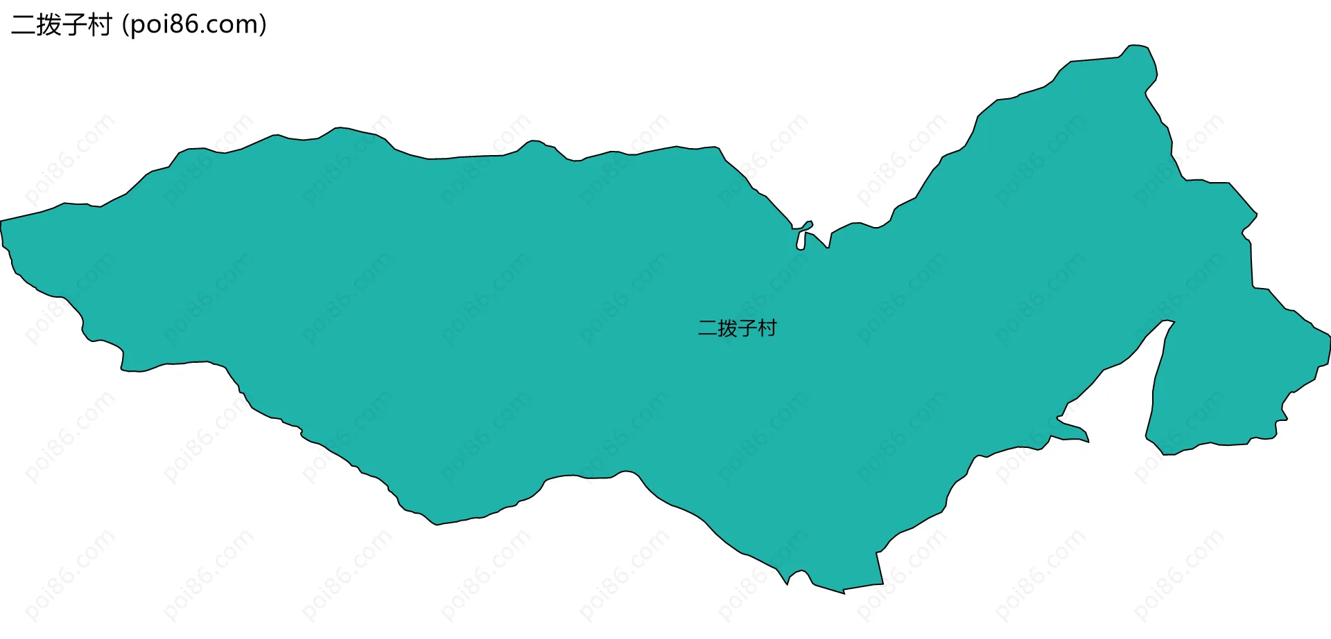 二拨子村边界地图