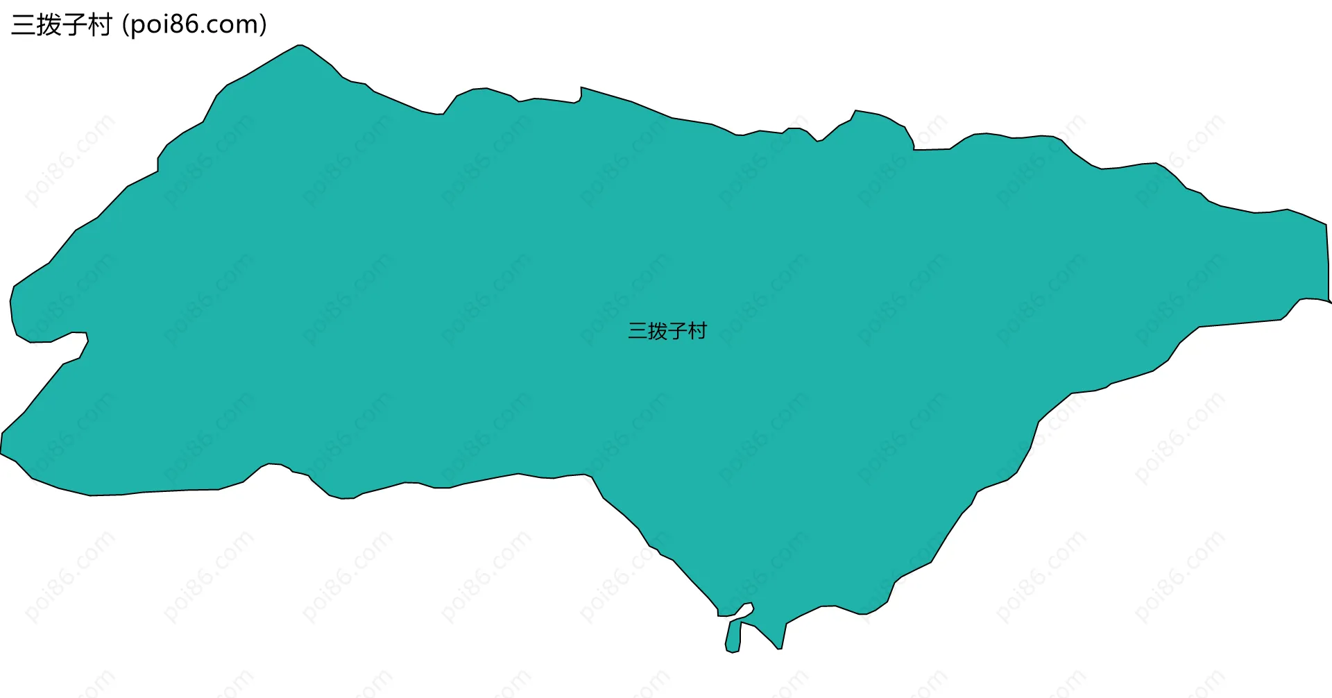 三拨子村边界地图