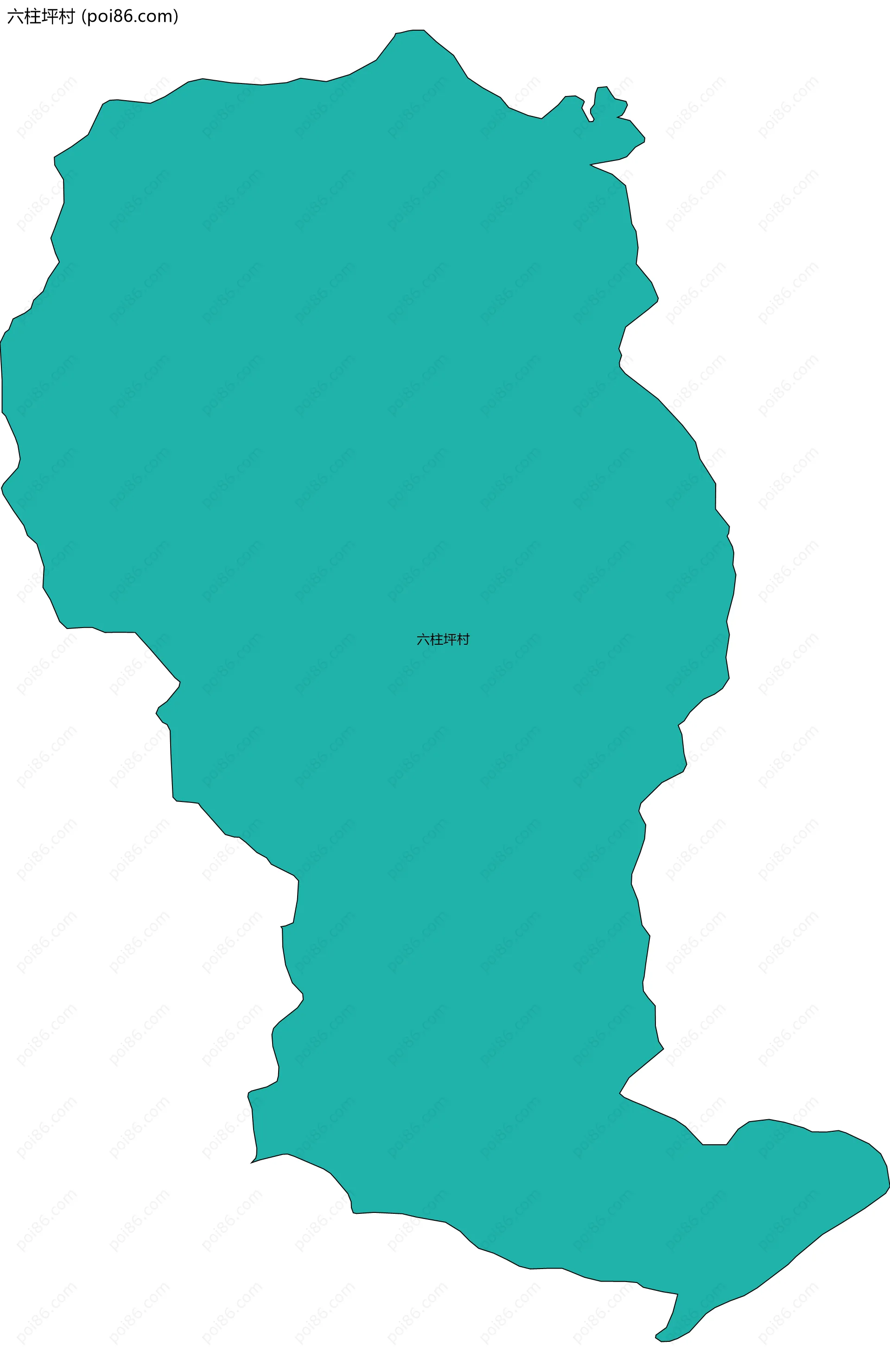 六柱坪村边界地图