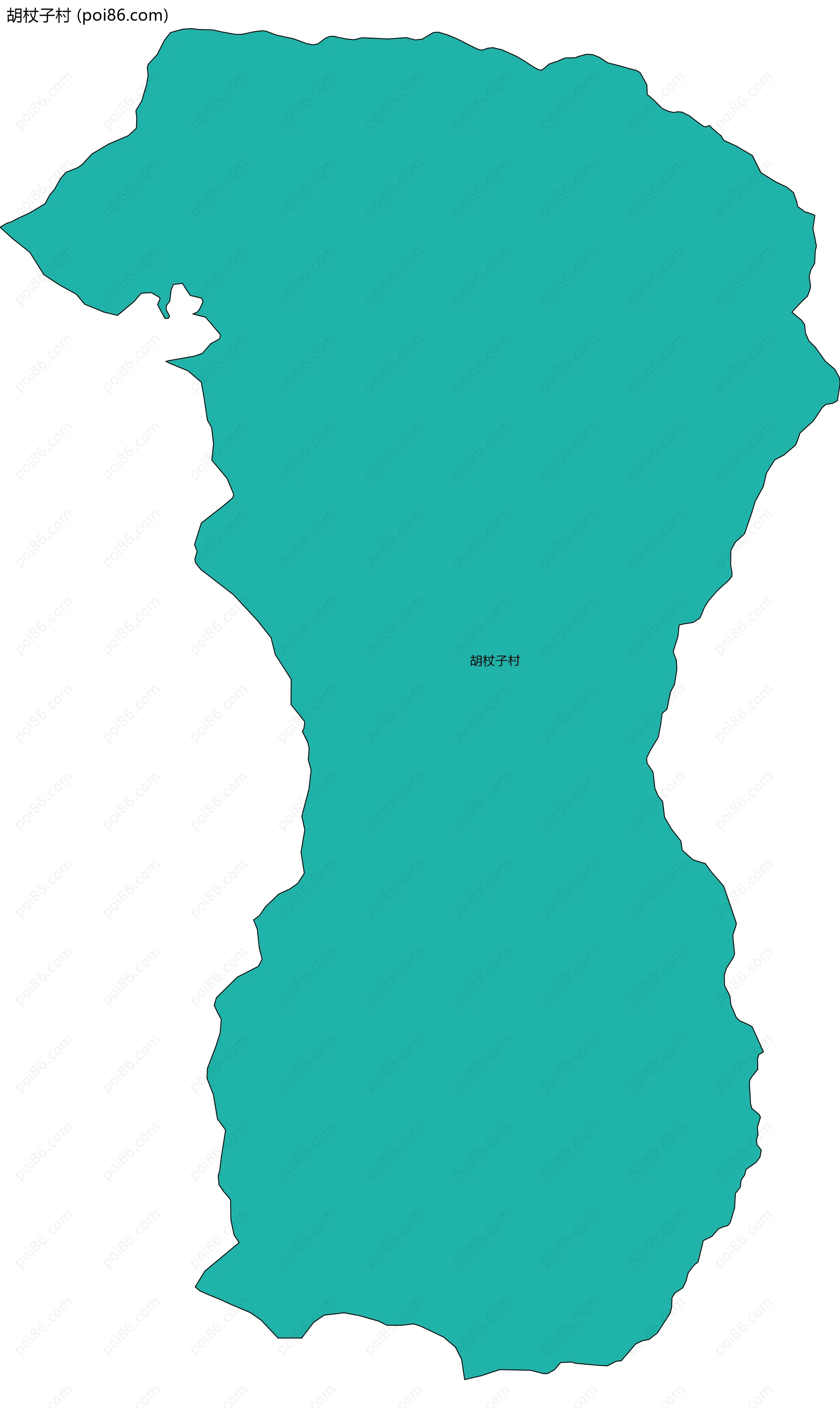 胡杖子村边界地图